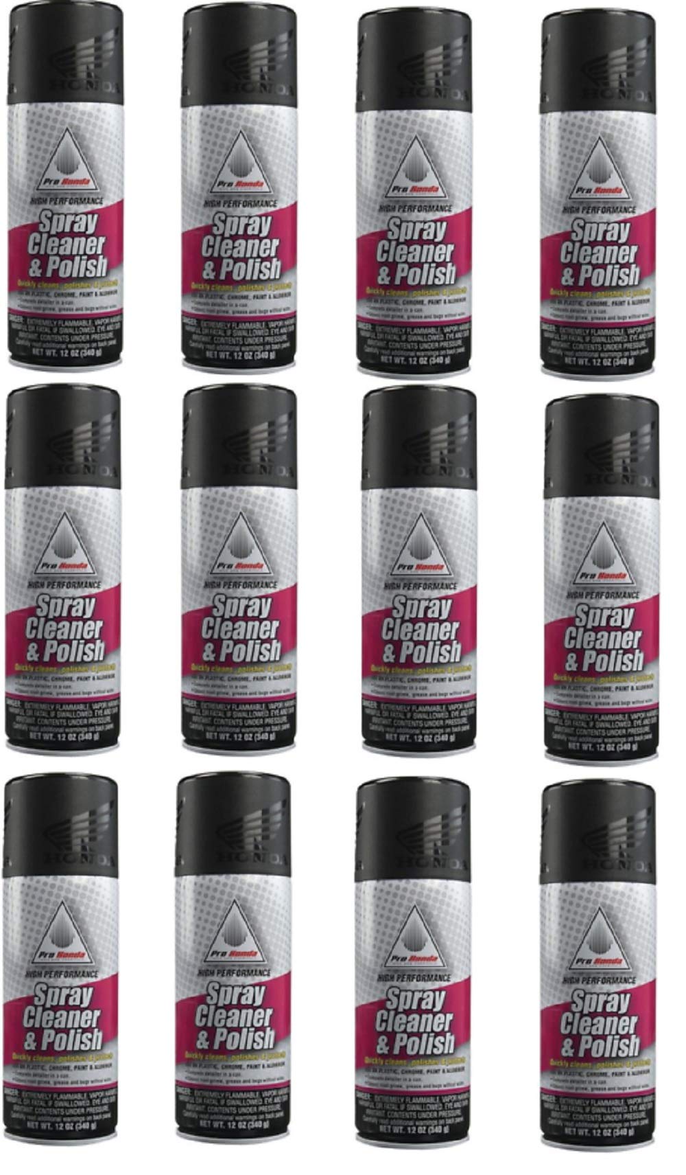 Honda 08732-SCP00 Spray Cleaner & Polish - 12oz (Pack of 12) - Car Detailing, Motorcycle & Bike Care, Metal Surface Protection & Shine