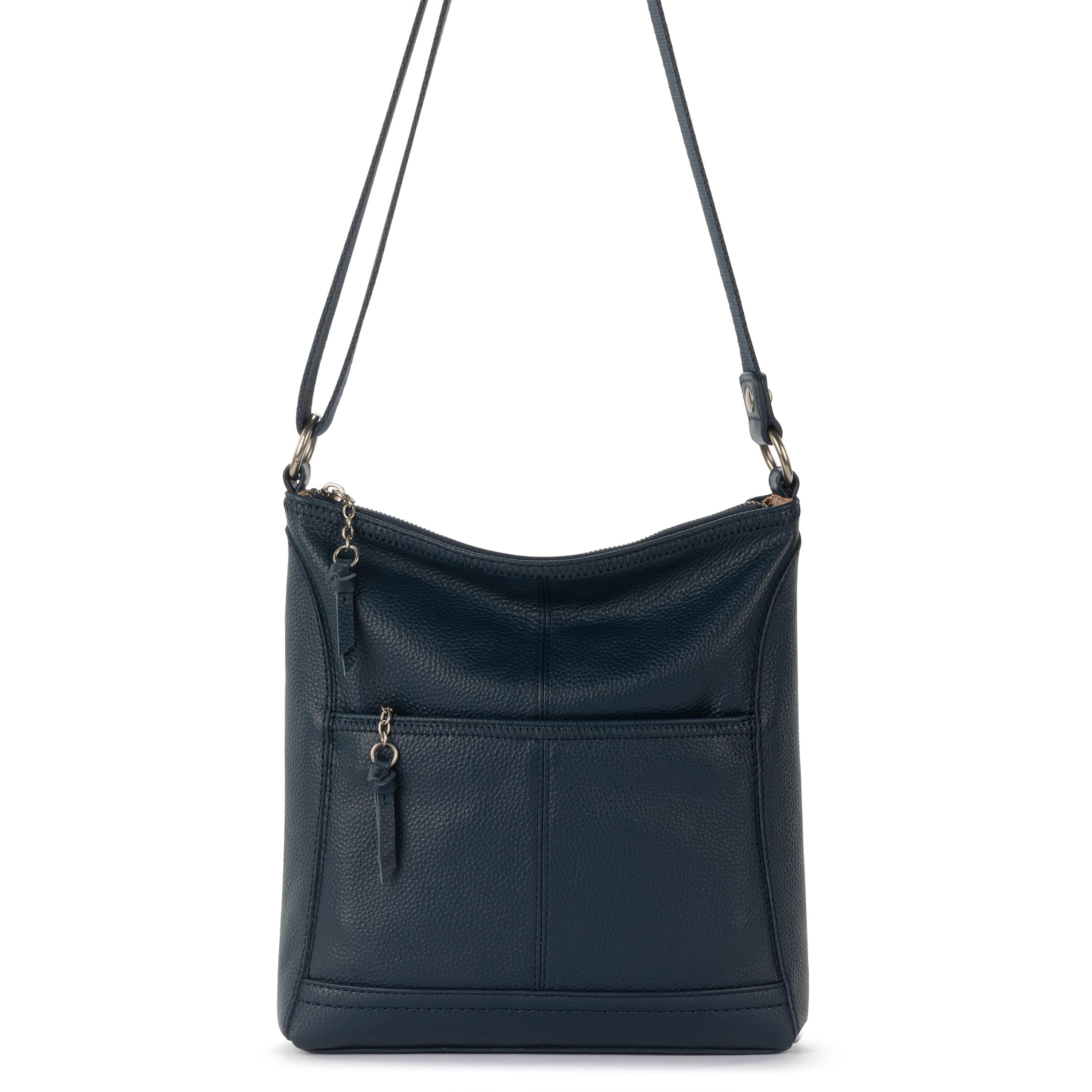 Premium Iris Crossbody Bag - Genuine Leather Handbag in Indigo Blue - Perfect for Work, Travel & Everyday Use