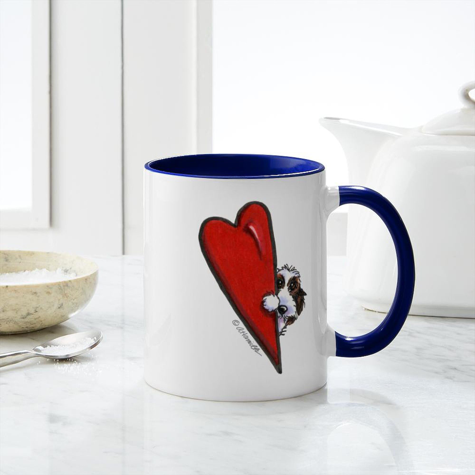 PBGV Lover Mug - 11 oz (325 ml) Ceramic Coffee Cup for Dog Lovers - Perfect for Hot Tea, Coffee & Hot Chocolate at Home or Office