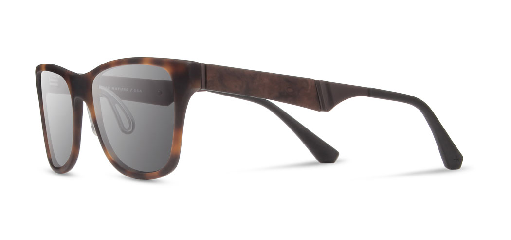 Shwood Canby ACTV Sunglasses - Matte Brindle/Elm Frame with Grey Polarized Lenses - UV Protection for Outdoor Sports & Driving