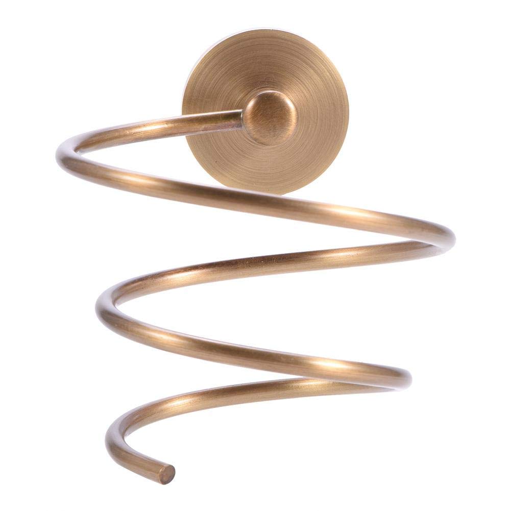 Zerodis Antique Solid Brass Wall Mount Hair Dryer Holder - Bathroom Organizer Shelf for Hair Blower Storage, Home Use Convenient Household Rack - Perfect for Small Bathrooms, Salons & Vanity Organization