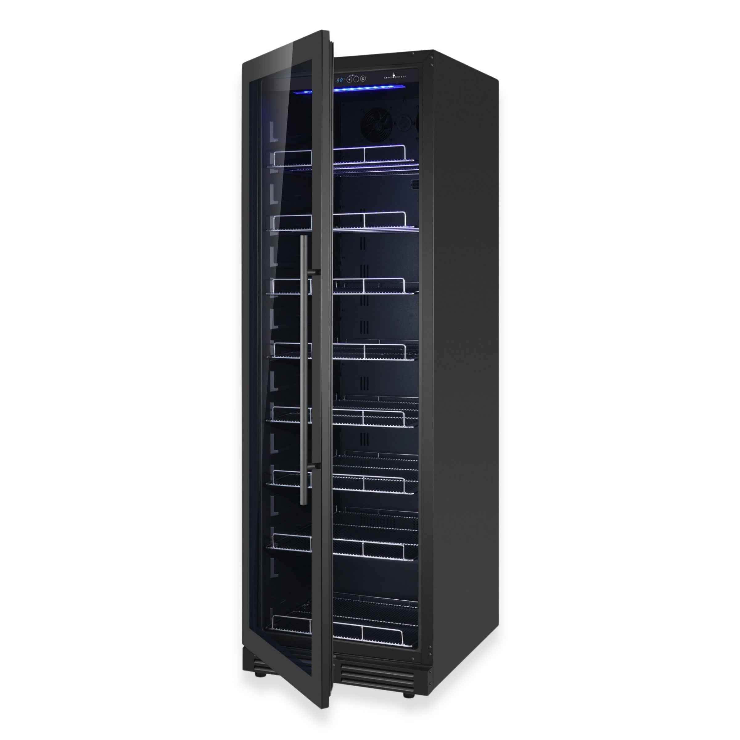 Large Beverage Refrigerator with Low-E Glass Door - Energy Efficient Drink Cooler for Home, Office, or Commercial Use - Perfect for Storing Soda, Beer, Wine, and Bottled Drinks