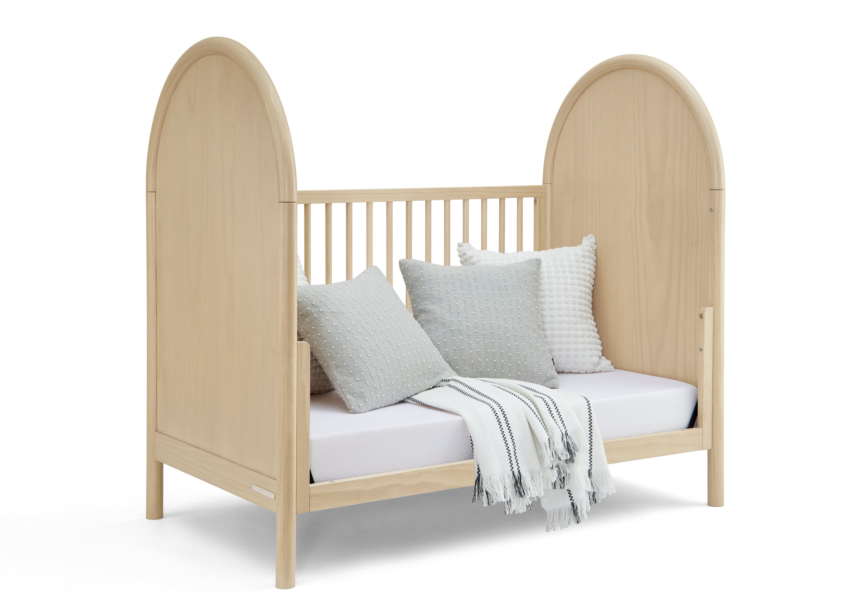 Vivi 4-in-1 Convertible Baby Crib to Toddler Bed with Mattress - Nursery Furniture for Newborns & Growing Kids - Perfect for Daycare, Home Nursery, and Bedroom Decor