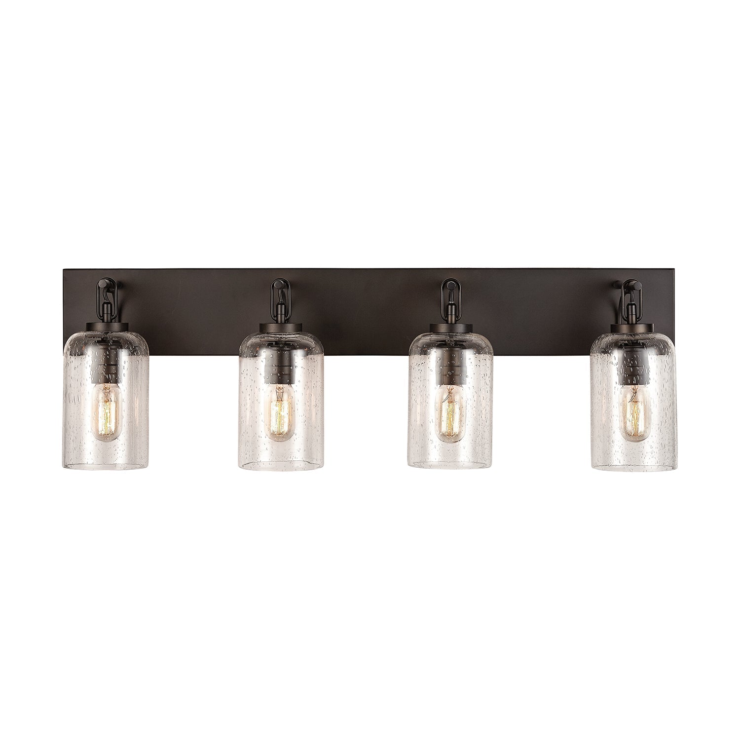 Capital Lighting 4-Light Bathroom Vanity Light Fixture - Modern Brushed Nickel Finish for Bathroom, Powder Room & Dressing Area