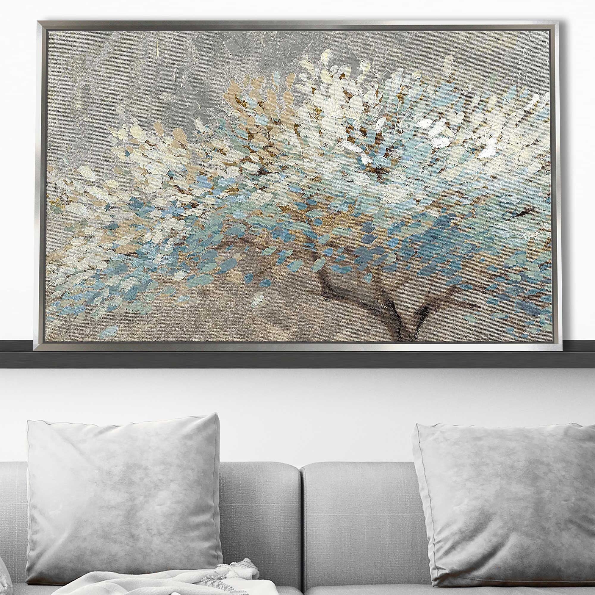 Floating Canvas Wall Art - A Thousand Silver Lifetimes Print | Modern Home Decor for Living Room, Bedroom & Office