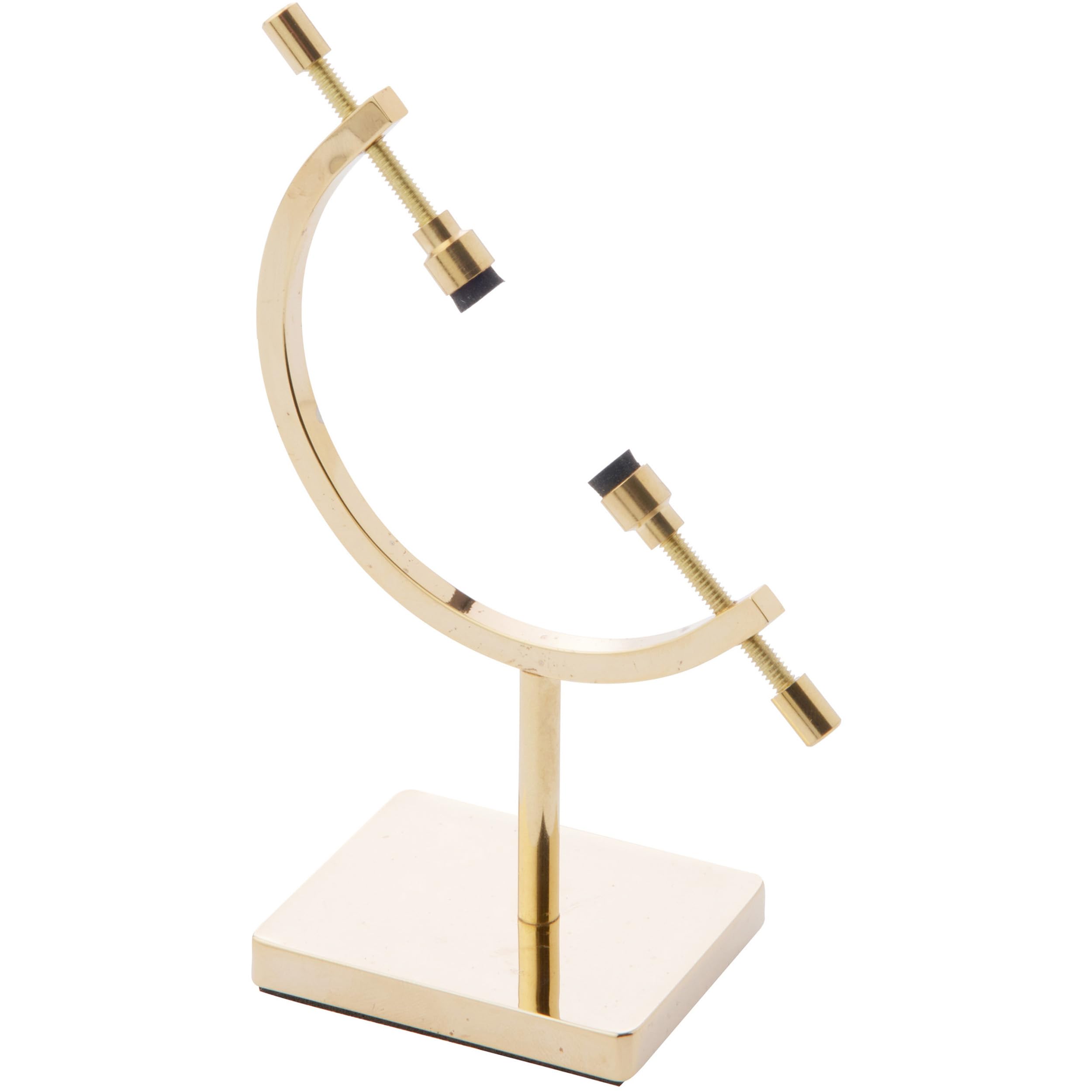 Bard's Gold-Toned Sphere Holder Caliper Stand - 4.5 Inch Height, 2.375 Inch Width, 1.5 Inch Depth - Fits 0.375 to 1.75 Inch Items - Pack of 2 - Perfect for Jewelry Display, Watchmaking, and Precision Tool Organization