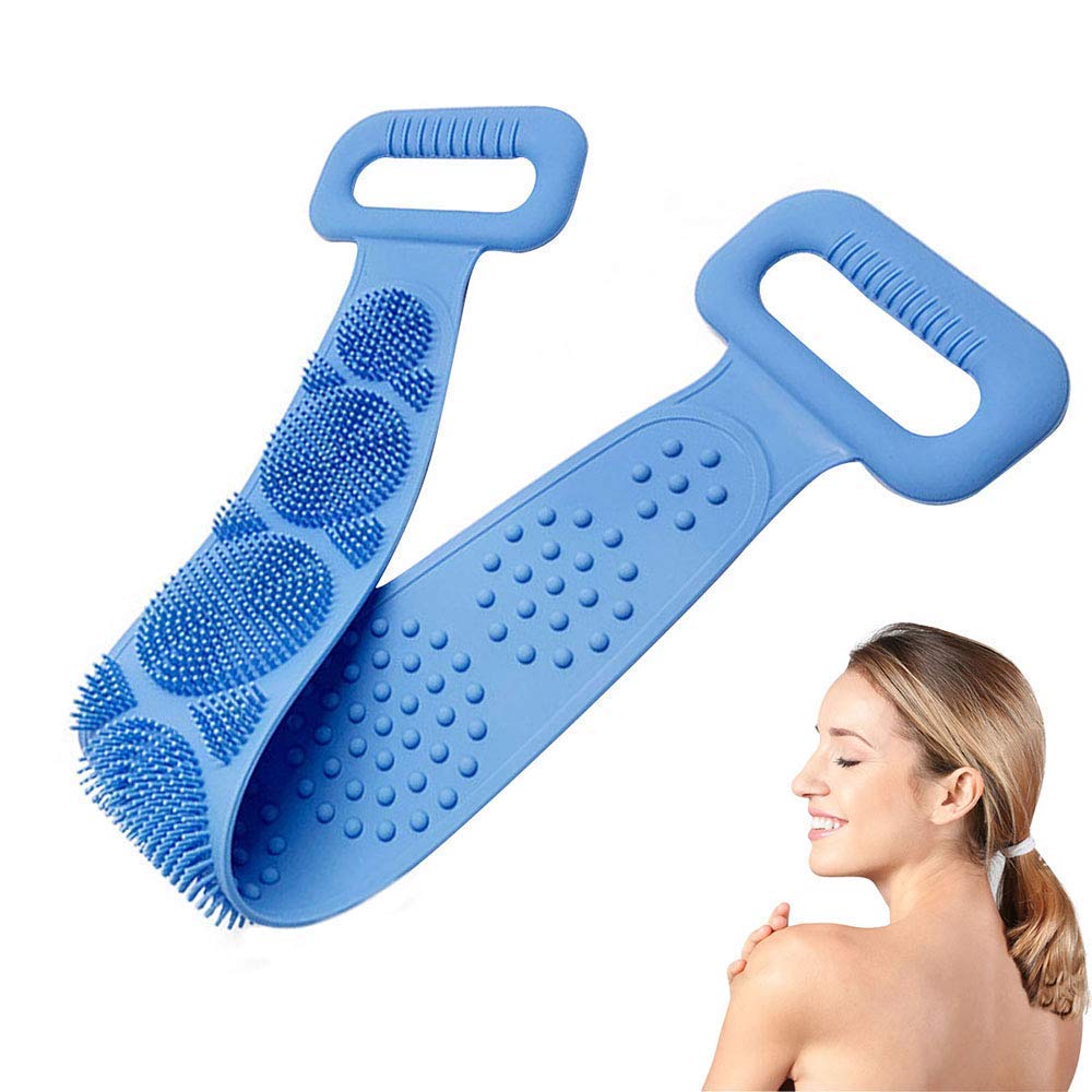 Premium Silicone Exfoliating Scrubber Belt - Reusable Body Brush for Deep Cleansing & Dead Skin Removal - Gentle Bath Scrub for Men, Women & Kids - Multi-Color (Ideal for Shower, Spa & Daily Skincare Routine)