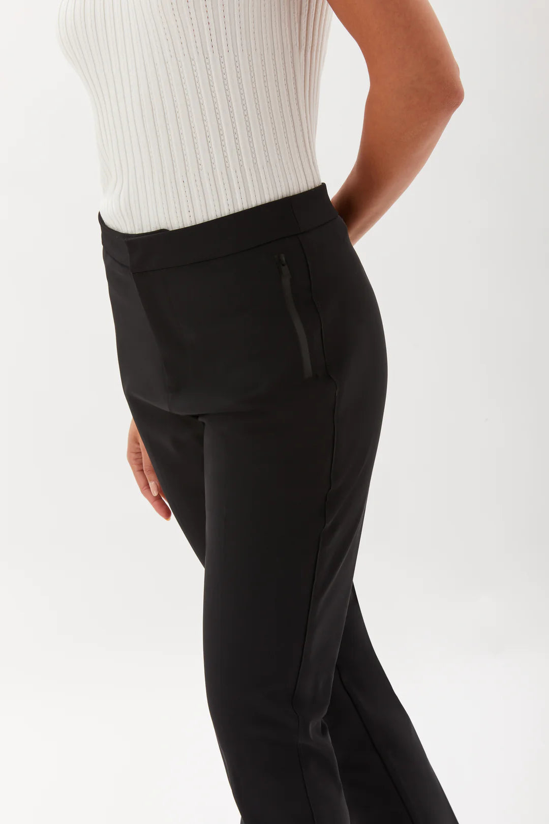 Cupertino Straight Leg Pants for Women - High Waist Office Trousers, Comfortable Work Pants for Business Casual & Professional Wear