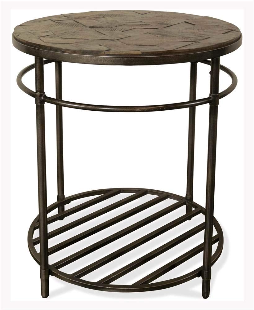 Riverside Furniture Hillcrest Wood Top Round Side Table in Cardamom Brown - Stylish End Table for Living Room, Bedroom & Patio Decor