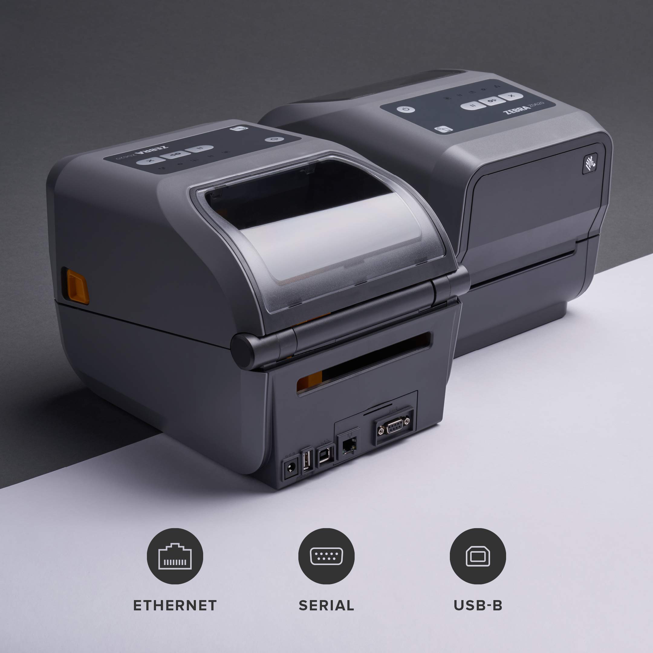 Renewed Zebra ZD620t 300 dpi Thermal Transfer Desktop Printer - 4