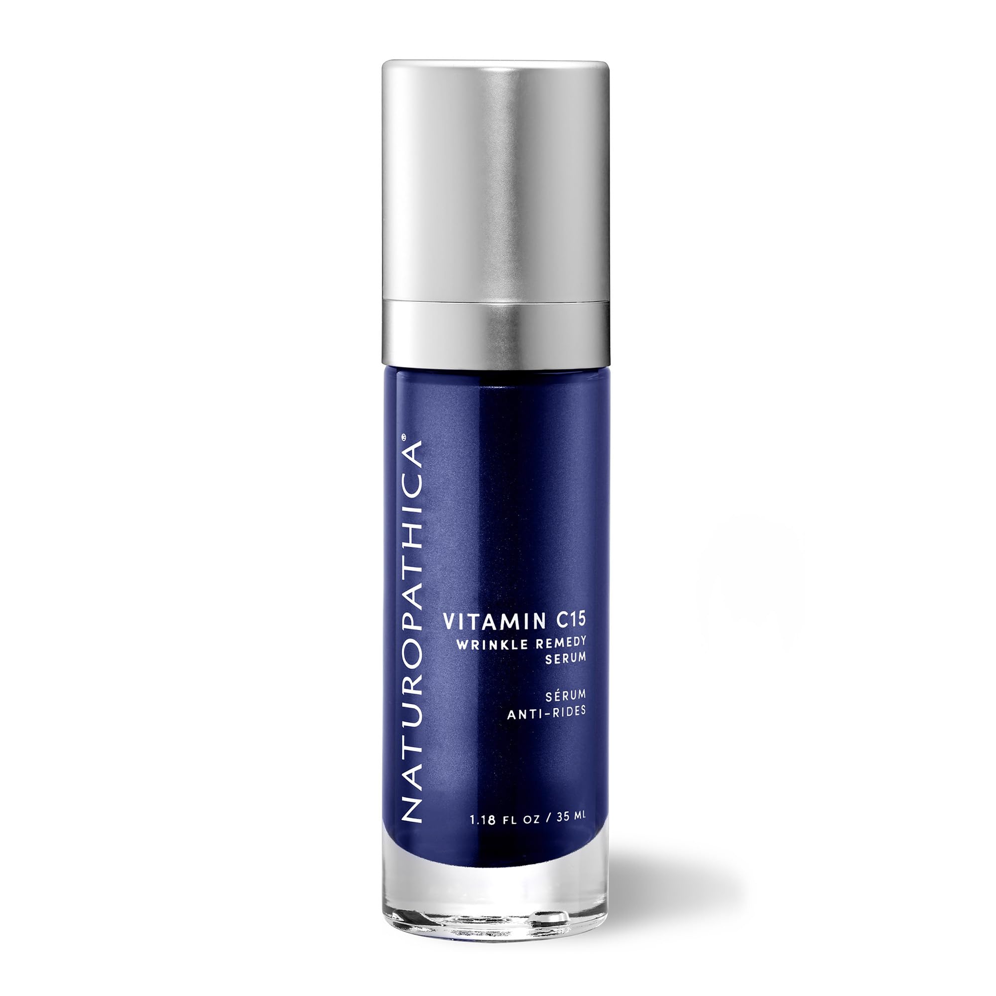 Naturopathica Vitamin C15 Wrinkle Remedy Serum for Face - Hyaluronic Acid Moisturizing Anti-Aging Serum for Men & Women, 1.18 fl oz | Brightening, Hydrating & Reducing Fine Lines for Day & Night Skincare Routine