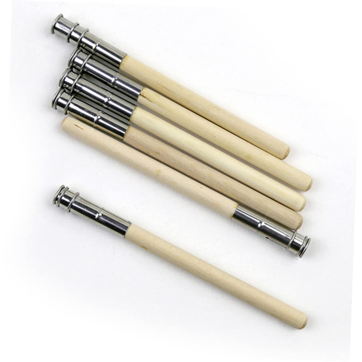 VILLFUL 15pcs Pencil Extender Set - Stainless Steel & Wooden Holder for Artists, Students