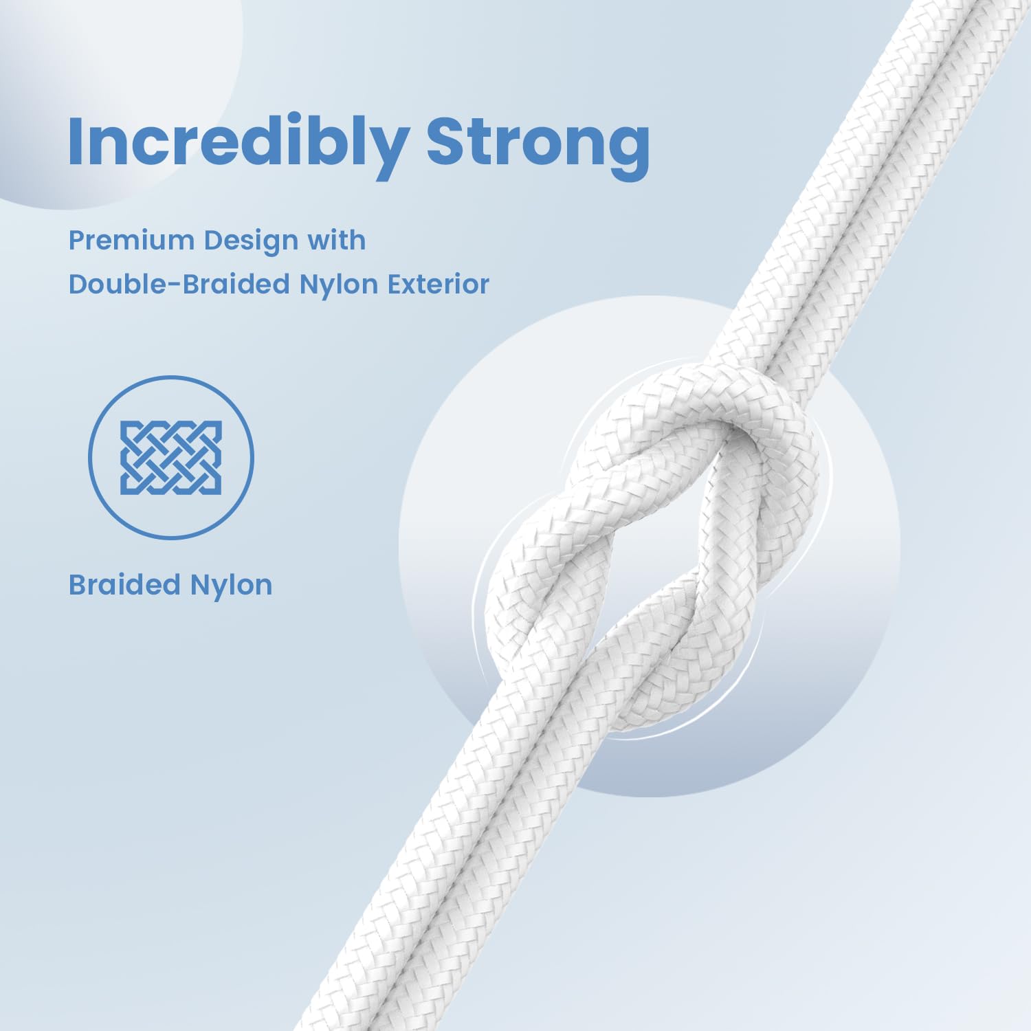 3-Pack USB C to Lightning Cable 3Ft - Fast Charging 3A Braided Cable for iPhone 14/13/12/11/XS/XR/8/7/6/5 - Durable Woven Type-C to Lightning Charger for Car Play, Home & Office - White