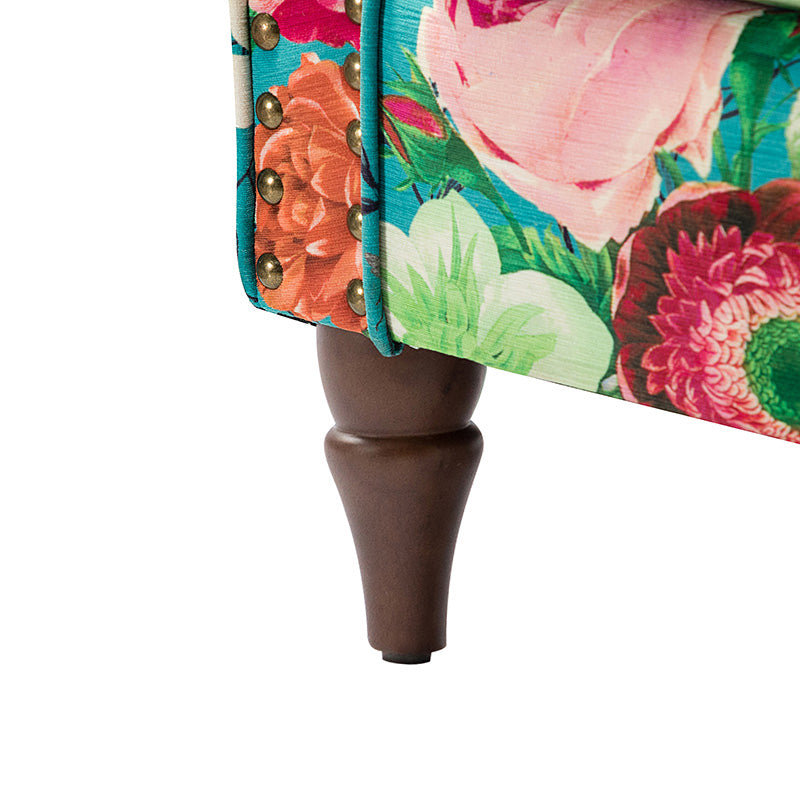 Artemisa Modern Floral Pattern Upholstered Armchair - Comfortable Living Room Accent Chair for Home Office & Lounge Decor