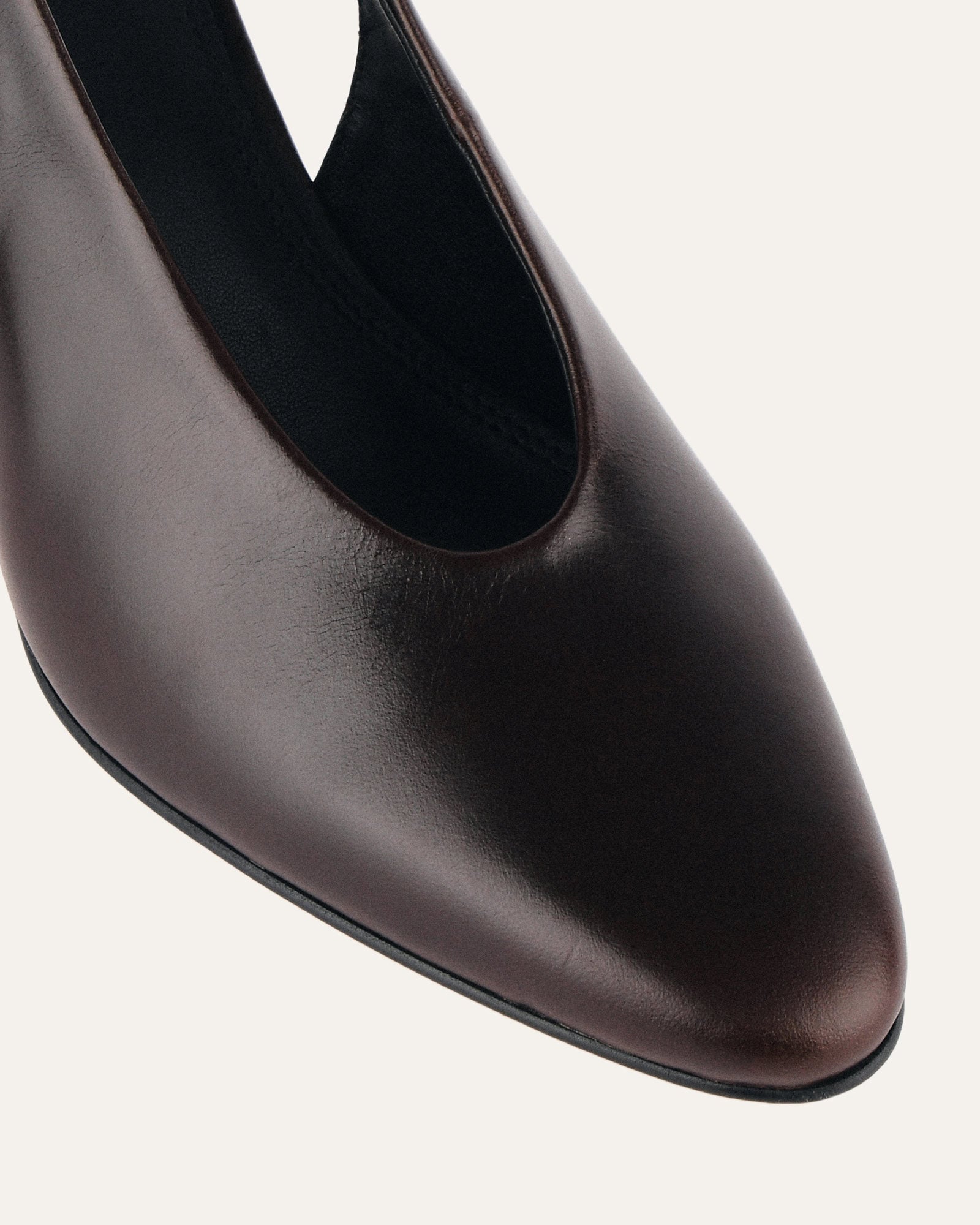 Justine Mid Heel Espresso Leather Women's Shoes - Comfortable & Stylish for Work, Office & Casual Wear