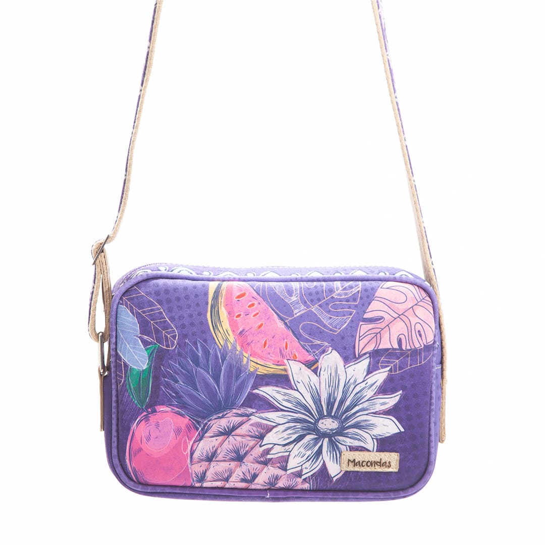 Hands-Free Crossbody Bag Palenque Purple - Macondas | Perfect for Travel, Shopping & Everyday Use