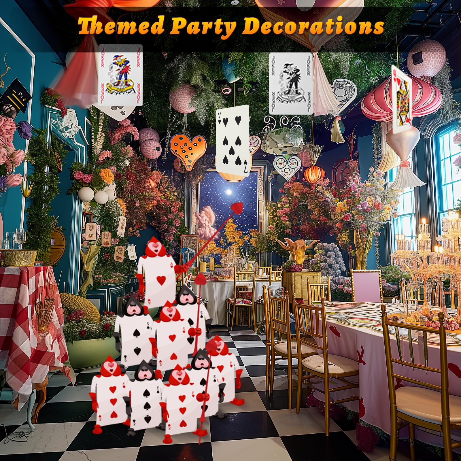 Giant Playing Cards 8x11 Inches - Jumbo Oversized Casino Cards (54-Pack) for Poker, Blackjack, Magic Tricks & Themed Party Decorations | Perfect for Game Nights, Casino Parties & Outdoor Events