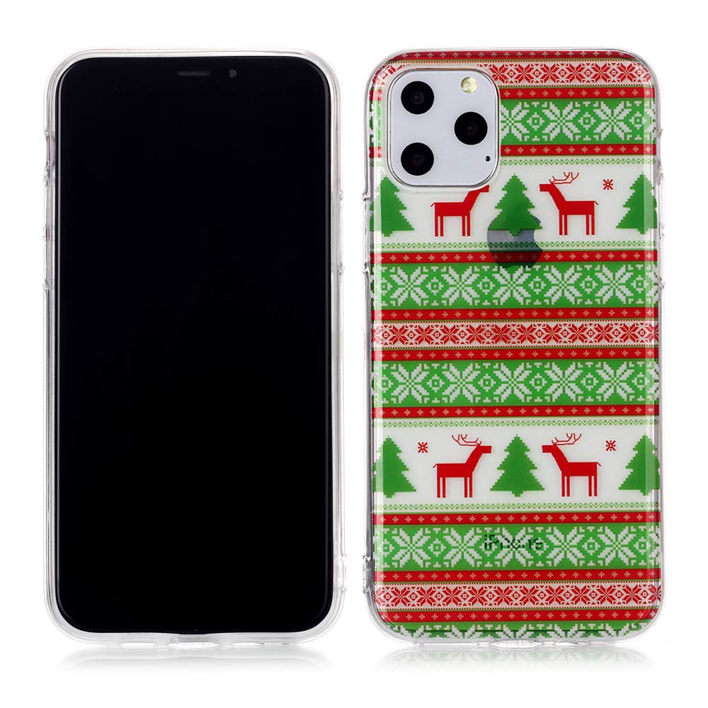 Christmas Themed Soft TPU Protective Case for iPhone 11/11 Pro Max/X/XS/XR - Dustproof & Scratchproof Holiday Design (Perfect for Christmas Gifts & Winter Festivities)