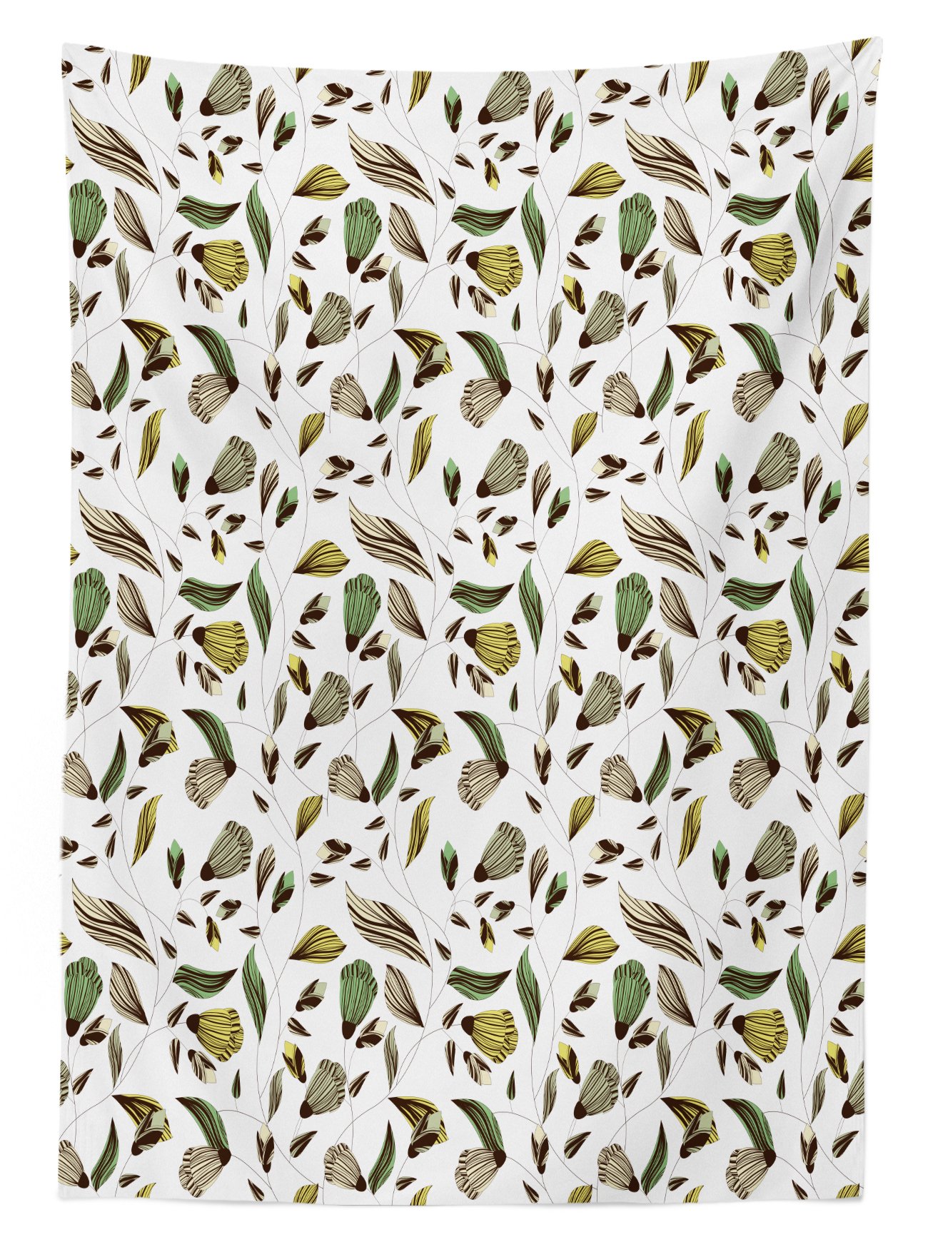 Ambesonne Floral Outdoor Tablecloth - Earth Tone Bouquet Design, Washable Picnic Table Cover 58