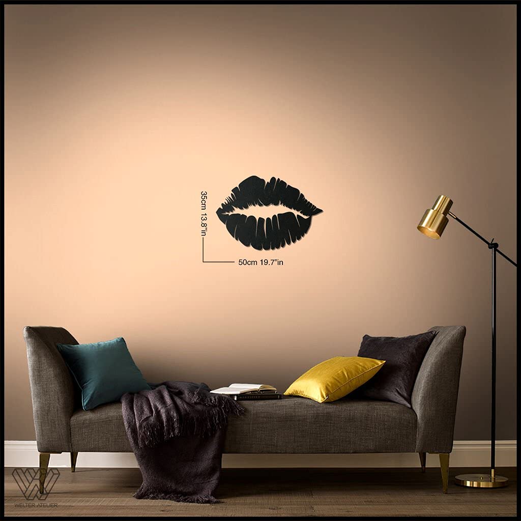 Lips Metal Wall Art - Home Decor for Living Room & Bedroom