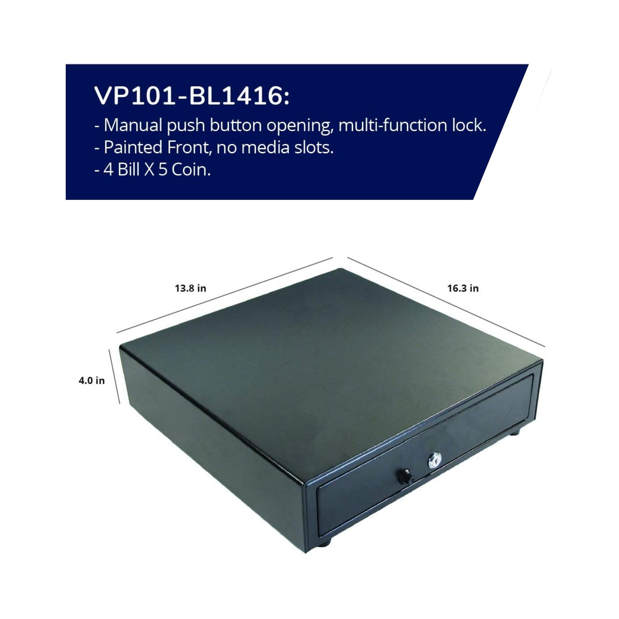 APG Vasario 1416 Standard Duty Cash Drawer - Secure Non-Media Cash Register Drawer for Retail Stores, Restaurants & Small Businesses