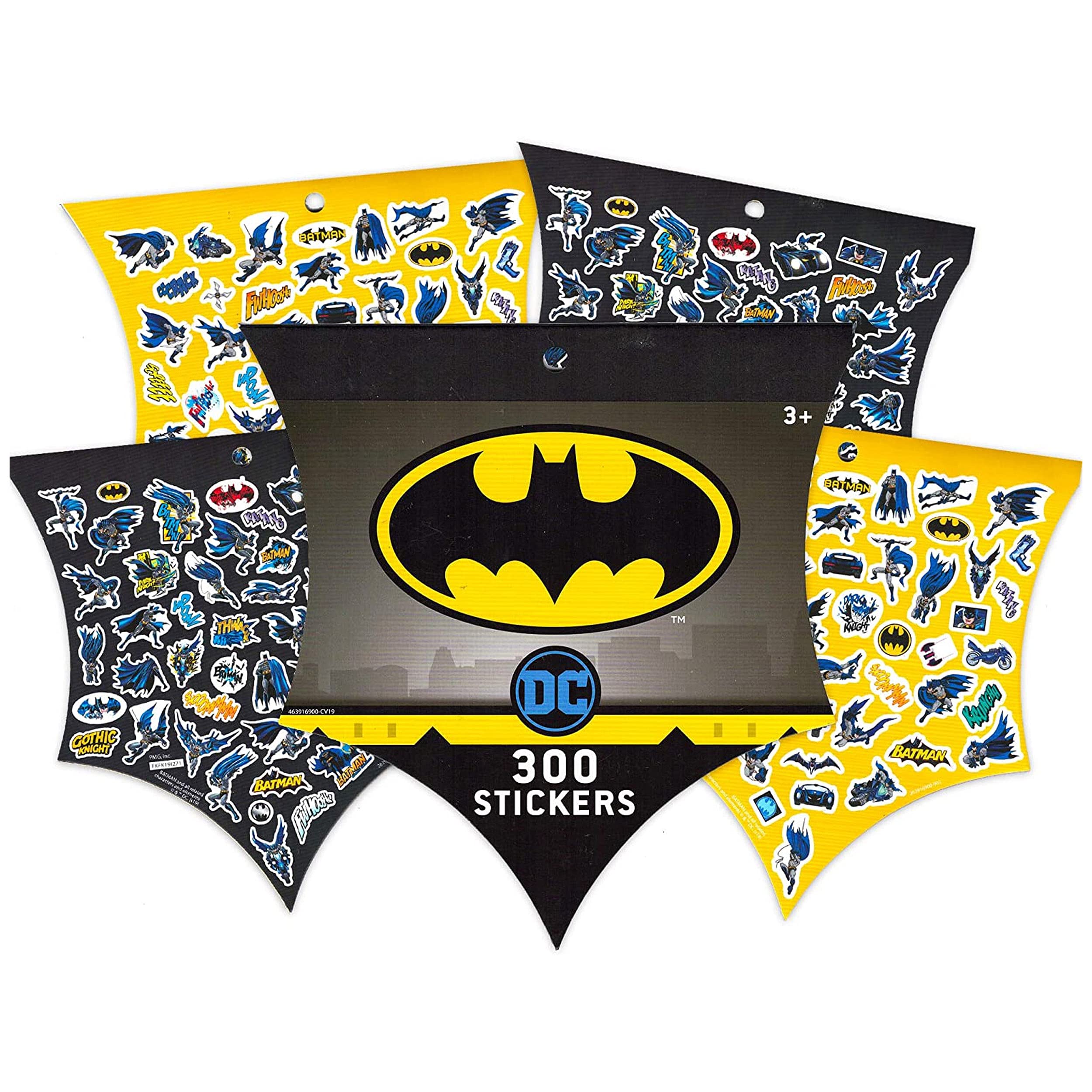 Batman 30oz Reusable Water Bottle for Kids & Adults - Insulated Stainless Steel Tumbler with 300 Stickers & Door Hanger - Perfect for School, Sports, Gym, Office & Superhero Fans