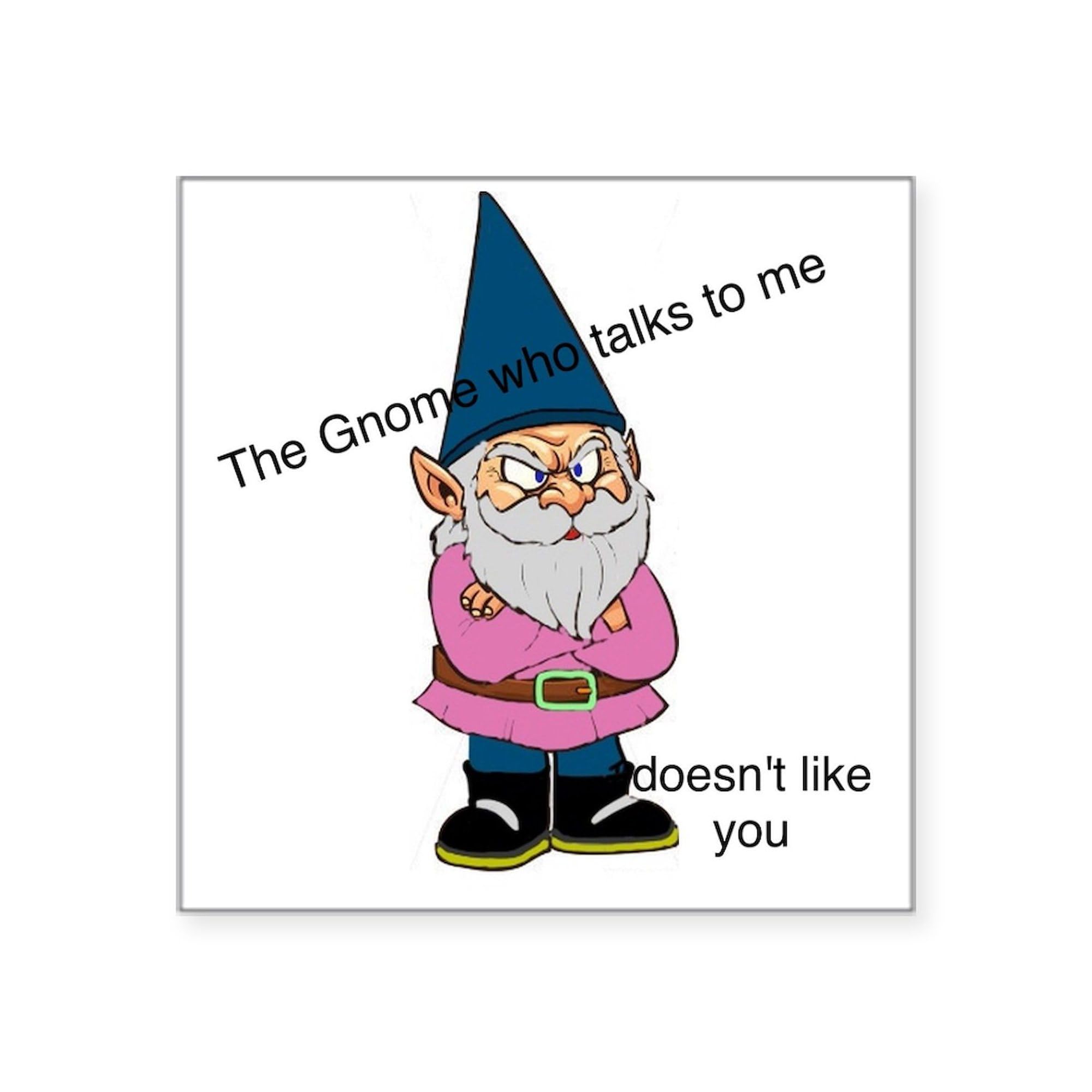 Gnome Like You 3x3 Square Sticker - Durable Vinyl Bumper Decal for Cars, Laptops & Windows | Funny Garden Gnome Car Accessories for Outdoor Enthusiasts
