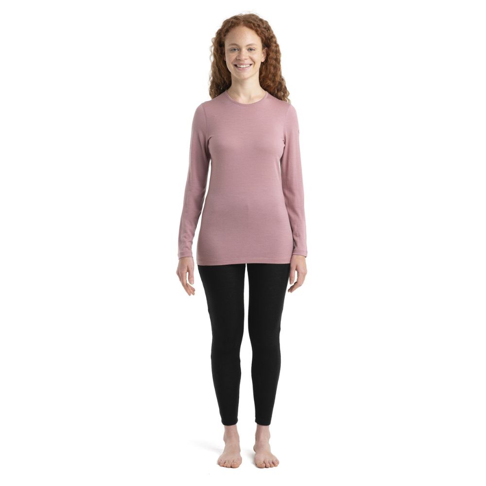 Icebreaker Women's 200 Oasis Merino Thermal Base Layer Top - Crystal Color | Warm & Breathable Merino Wool Shirt for Hiking, Skiing & Winter Outdoor Activities