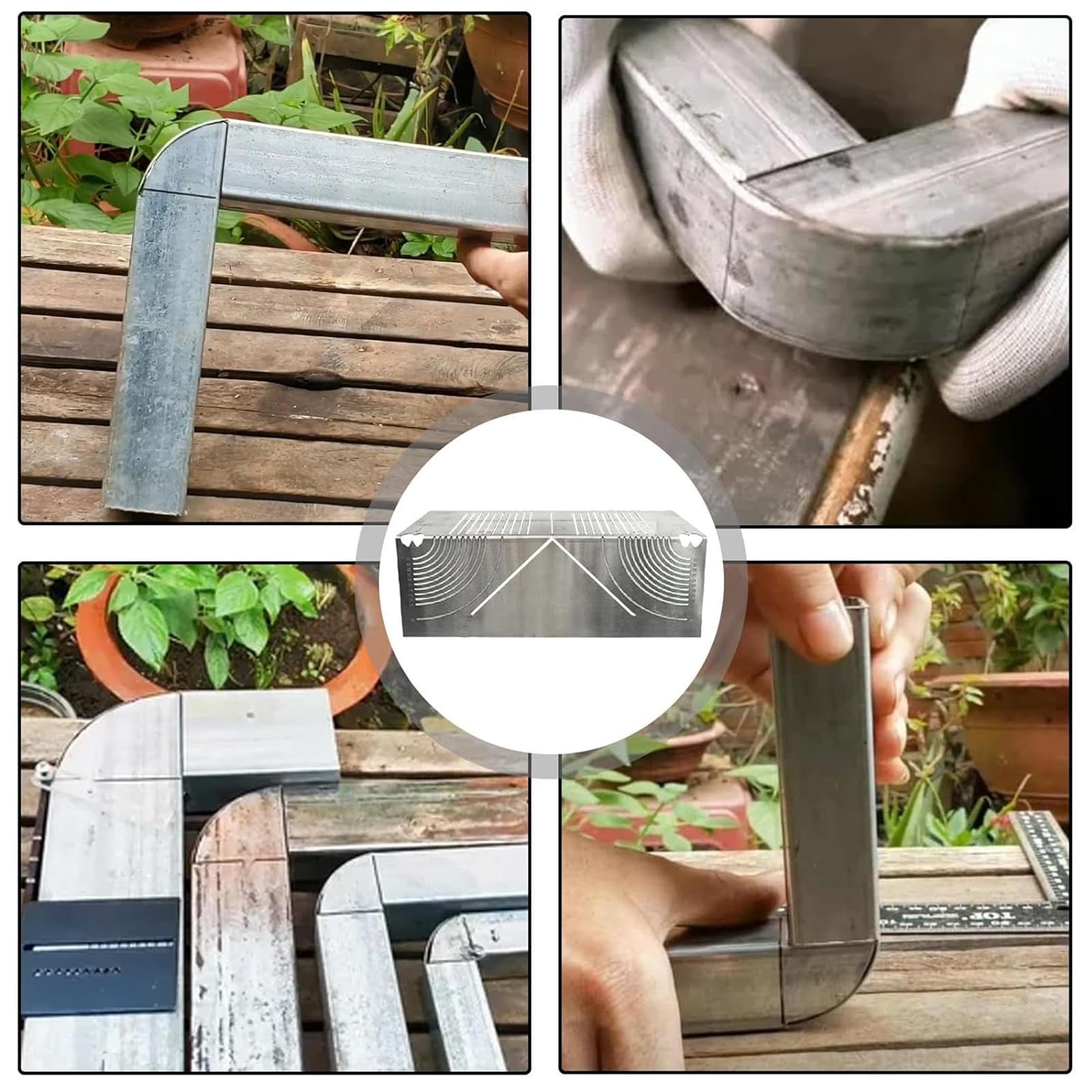 **Angle & Arc Marking Tool - Multi-Functional Metal Marking Gauge for Steel Pipe Bending, Metalworking & Engineering with Square Steel Guide | Perfect for DIY, Welding, and Fabrication Projects**