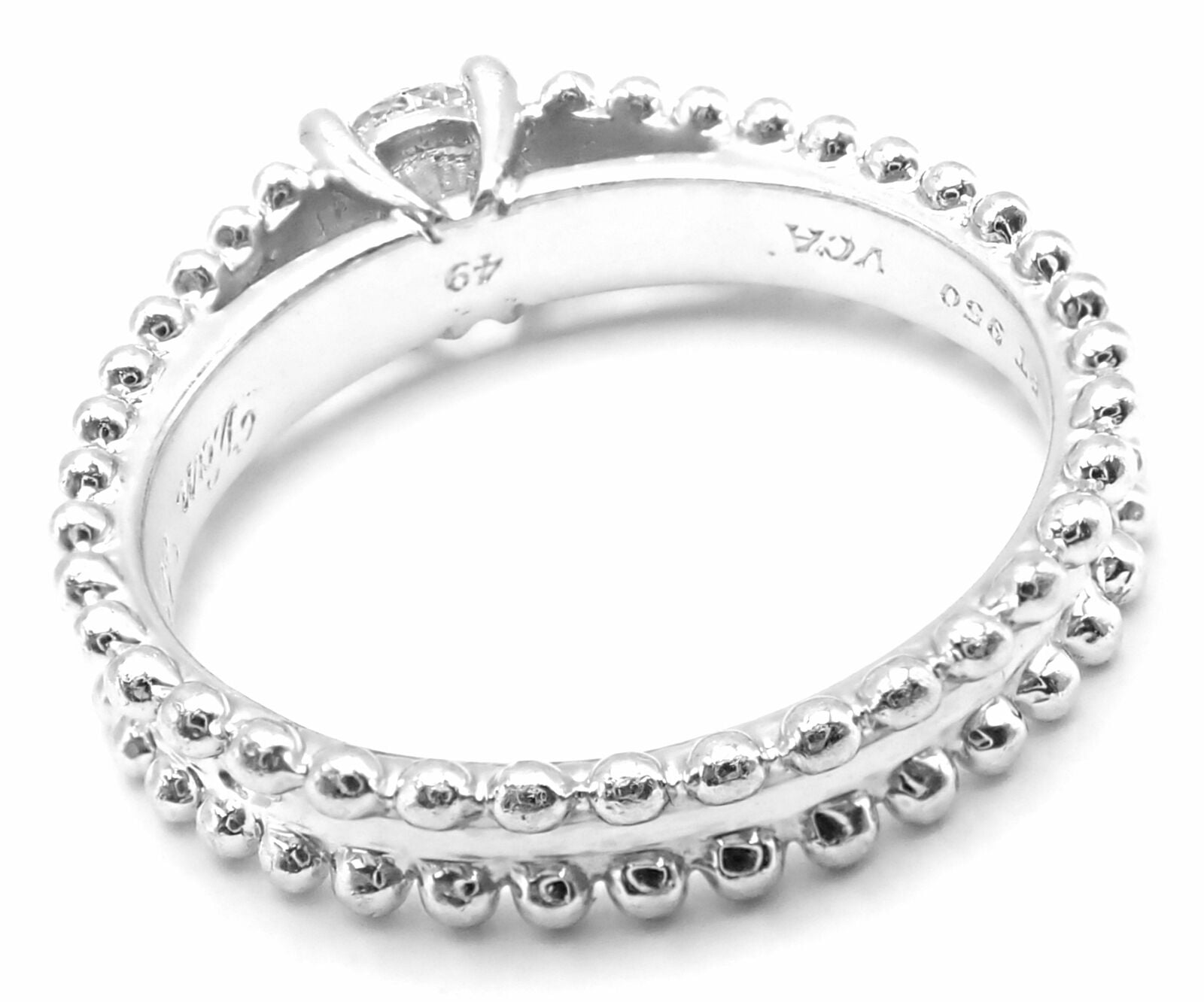 Authentic Van Cleef & Arpels Estelle Platinum .31ct Diamond Solitaire Ring with GIA Certification - Perfect for Engagement, Anniversary & Special Occasions