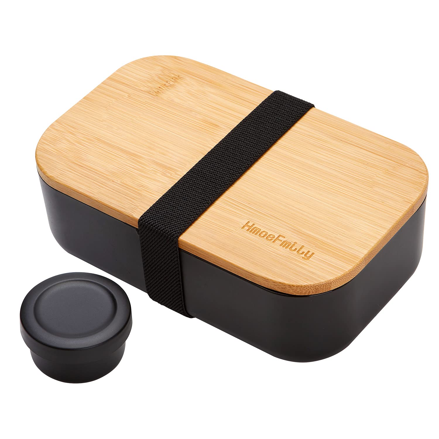 Eco-Friendly Bamboo Bento Box for Adults & Kids - Leak-Proof Lunch Container with Divider, Sauce Cup & Bamboo Lid - Dishwasher, Freezer & Microwave Safe - Perfect for School, Office & Picnic Lunch Storage