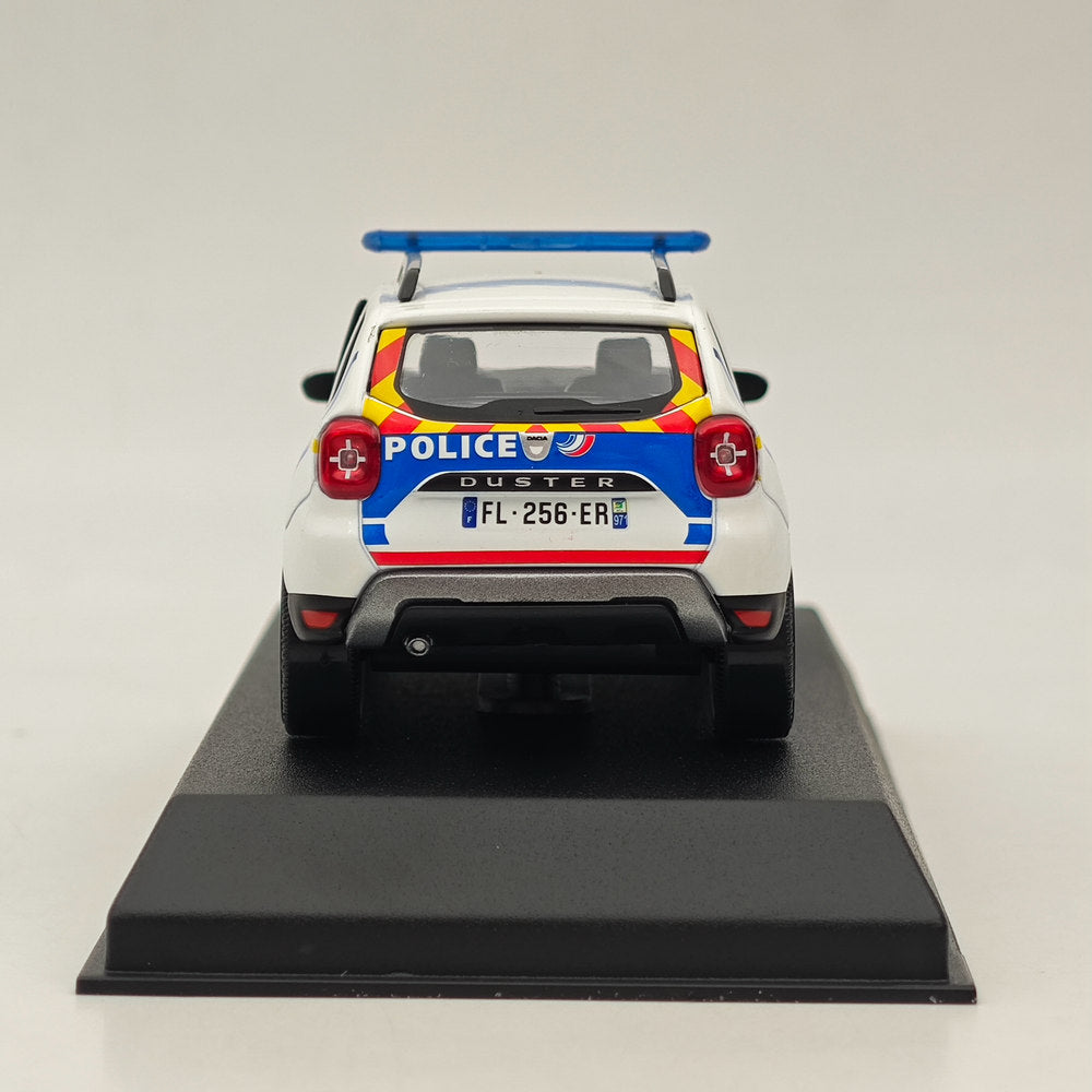 1/43 Scale Norev Dacia Duster 2021 Police Nationale Guadeloupe Diecast Model Car - White - Collectible Police Car Model for Display & Diorama Scenes
