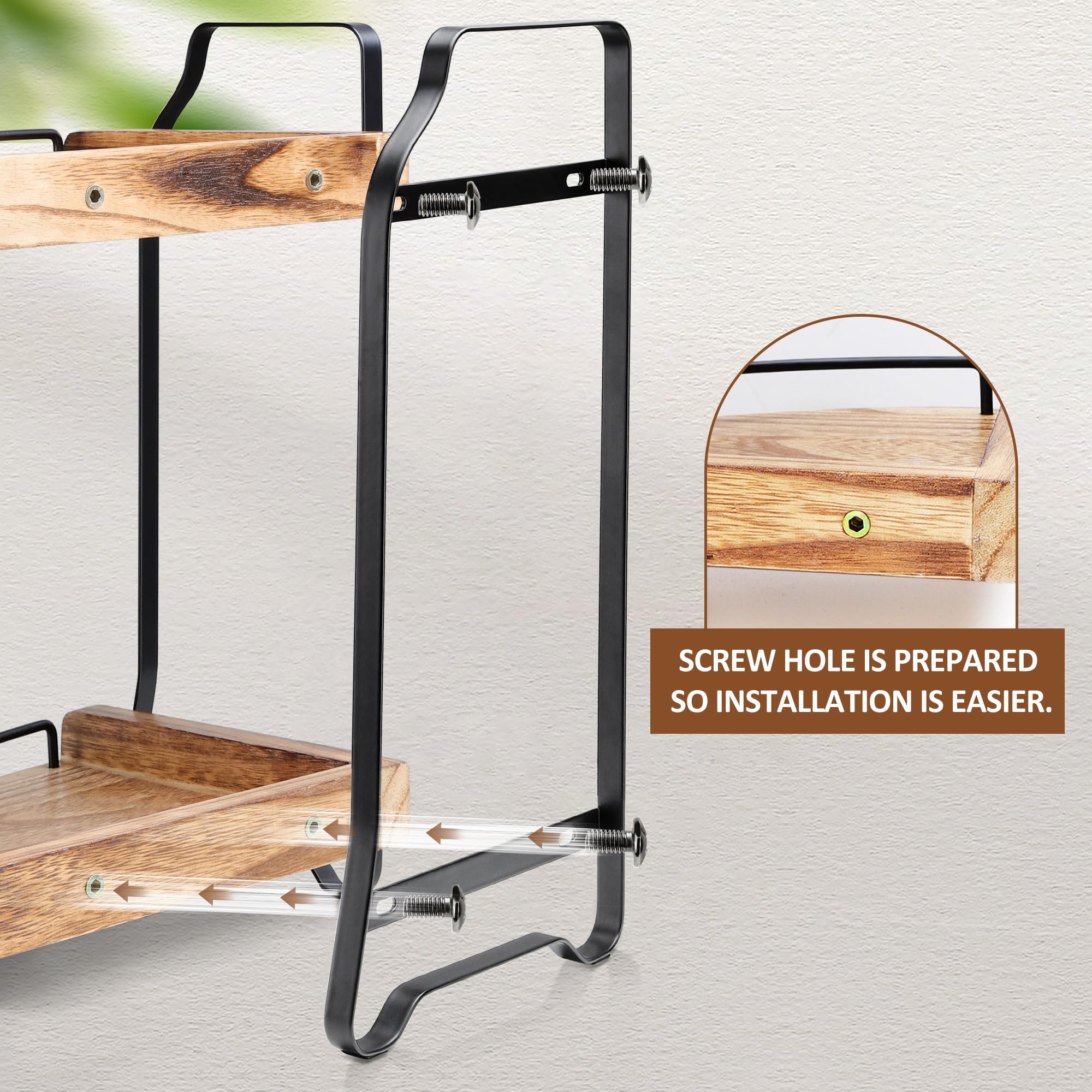 YIGII 2-Tier Wooden Bathroom Countertop Organizer - Space Saving Corner Makeup & Skincare Storage Stand for Vanity, Dresser, Bathroom Counter | Perfect for Cosmetics, Perfumes & Toiletries Organization