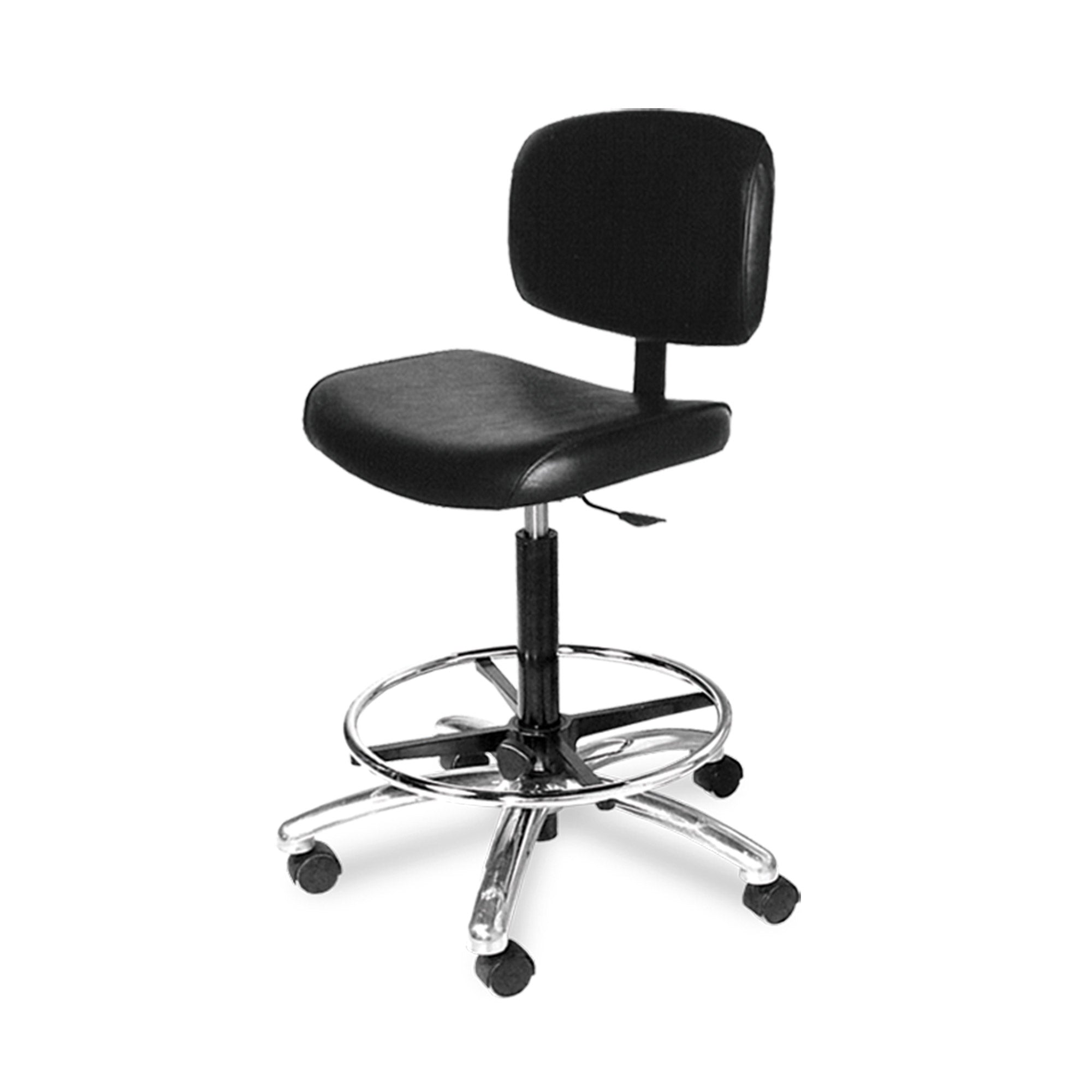 EDU QSE Adjustable Height Tall Bar Stool - Modern Kitchen & Dining Stool for Home, Office, or Cafe Use