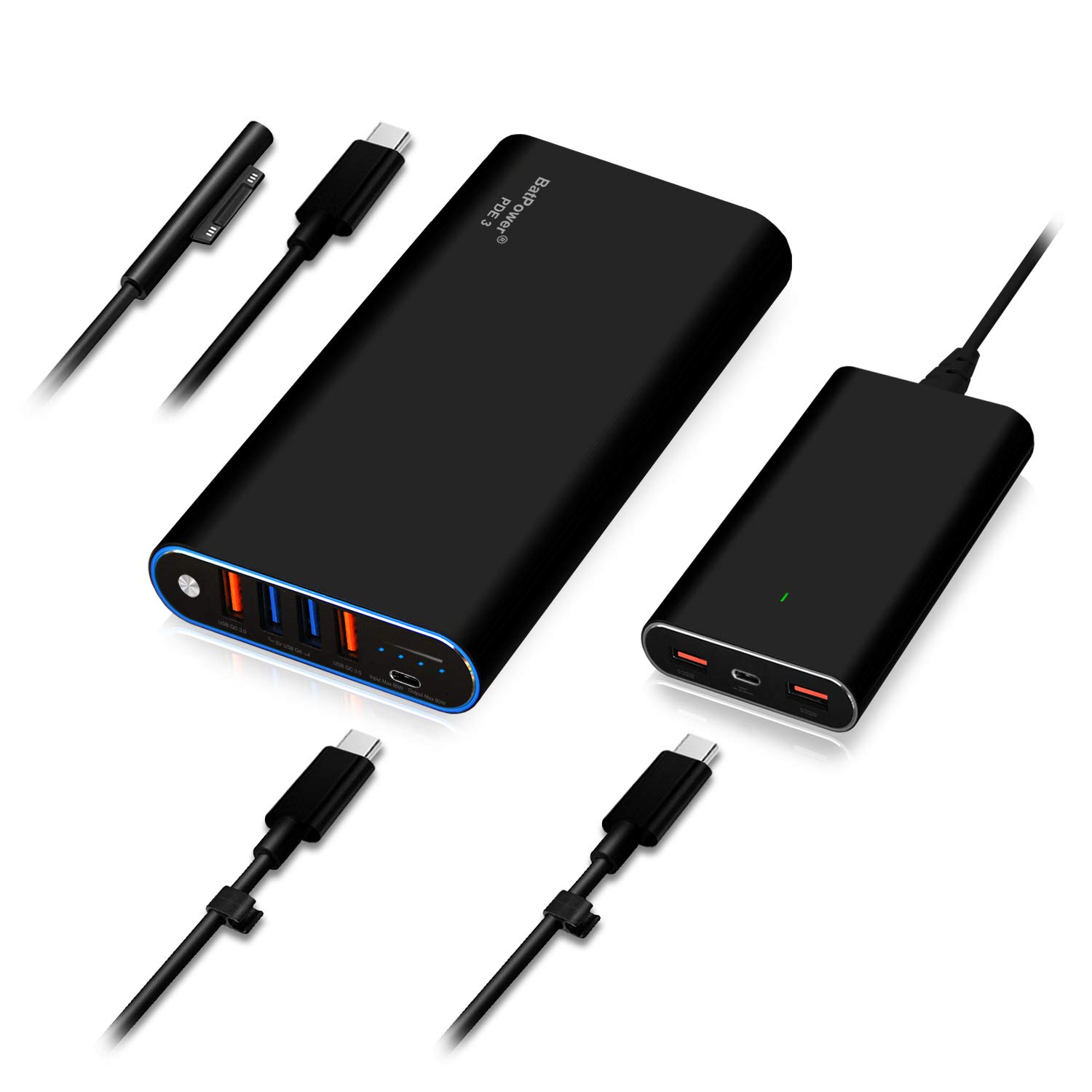 BatPower 98Wh 140W High-Speed PD USB-C Portable Charger - Compatible with Microsoft Surface Pro 8/7/6/5/4/3, Surface Go, Surface Book 3/2, Laptops & USB-C Devices | Perfect for Travel, Business & Remote Work Power Backup
