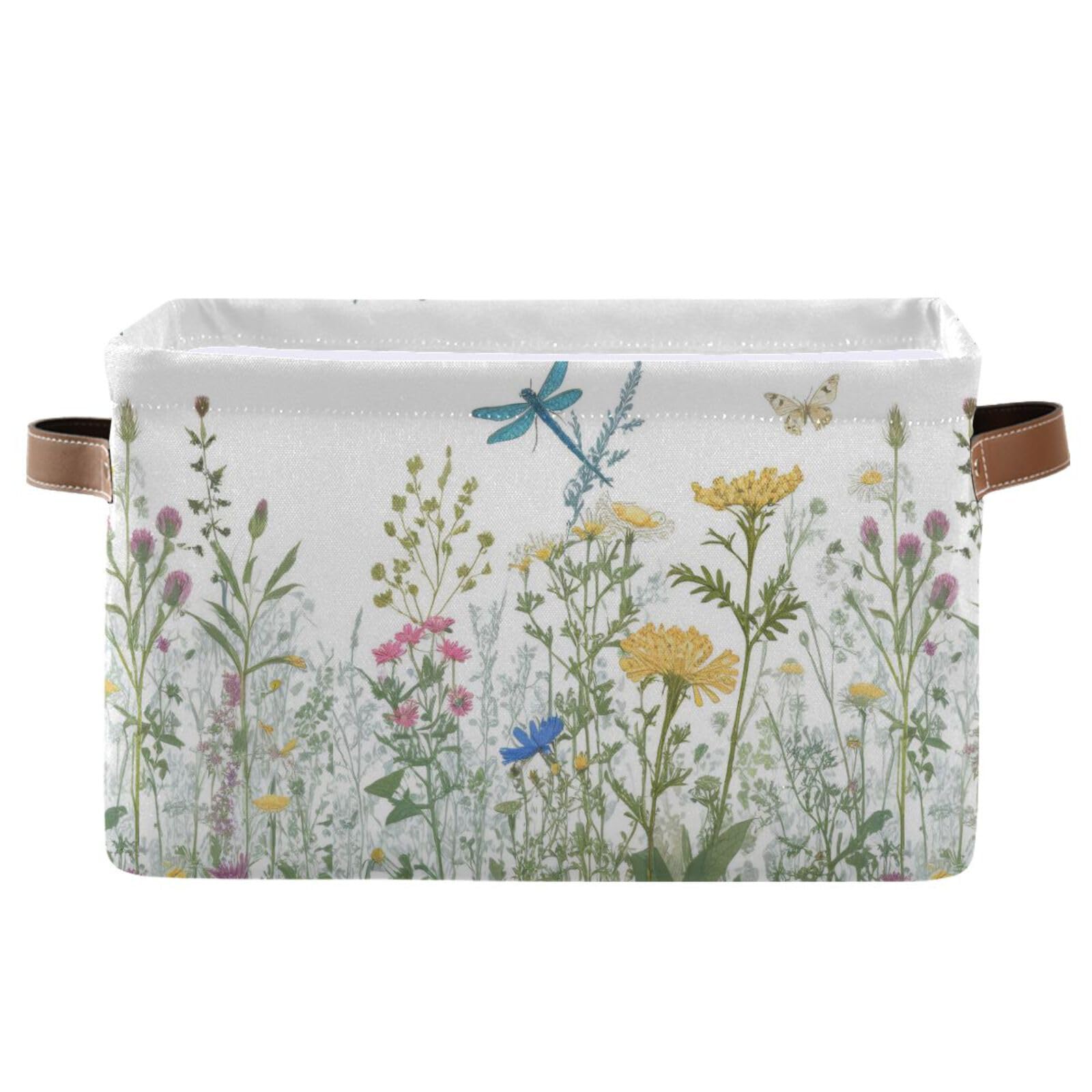 Colorful Collapsible Canvas Storage Bins for Herbs & Flowers - Home Decor Organizer