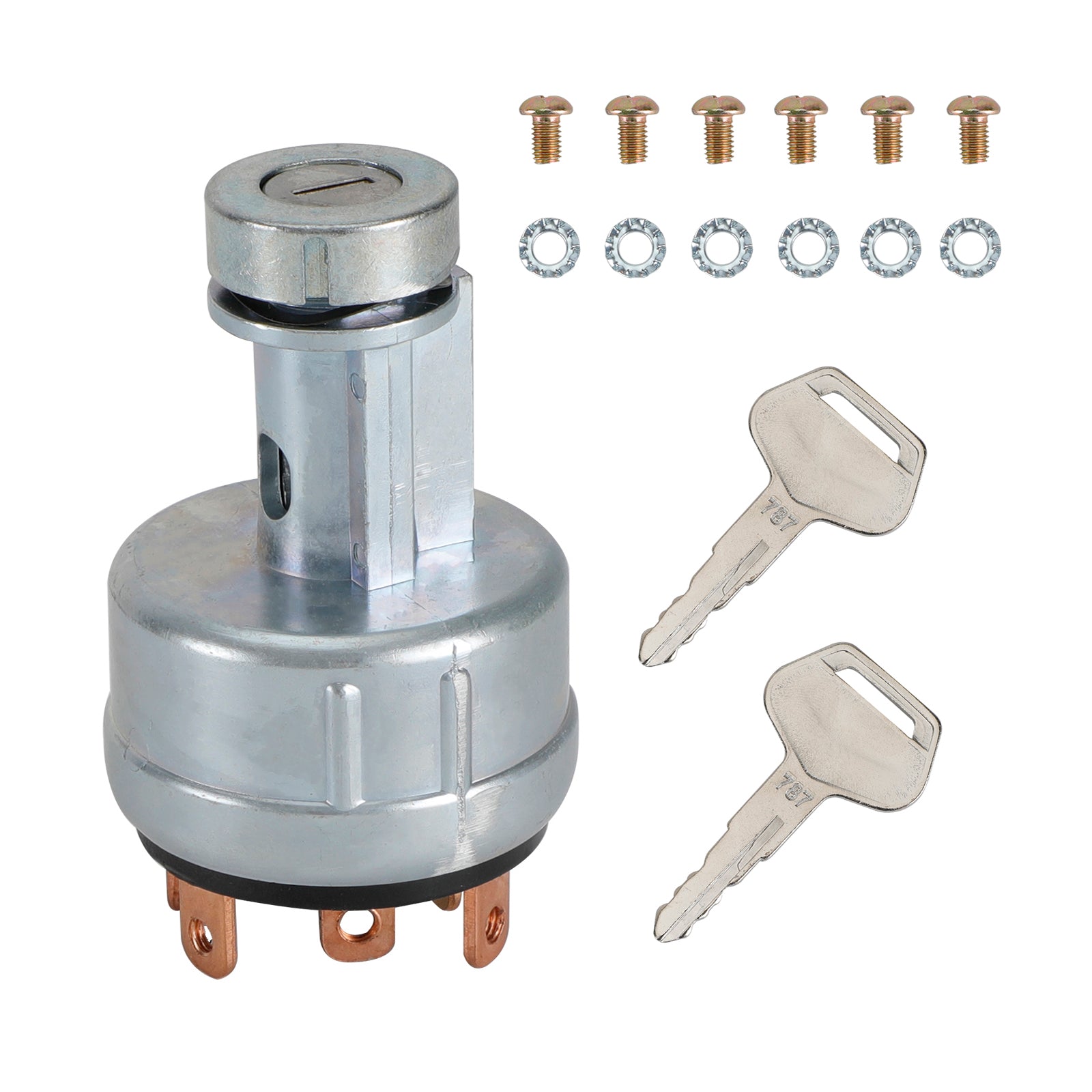 John Deere Kubota Yanmar Iseki Tractor Ignition Switch with 2 Keys - Compatible with 08086, 10000 Series - Perfect for Farm Equipment & Agricultural Machinery Replacement