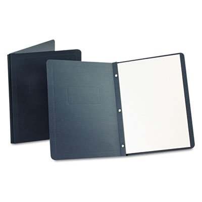 Dark Blue Report Cover with 3 Fasteners, Panel & Border Design - 25/Box (1 Box) - Ideal for Office Documents, School Projects & Professional Presentations