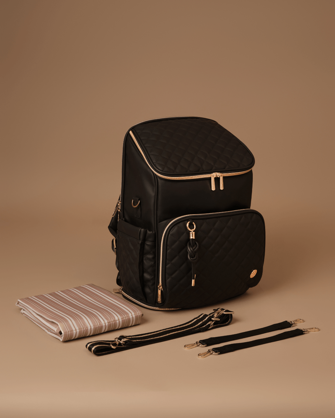 Super Trooper Diaper Bag - Large Black Baby Diaper Backpack for Moms - Perfect for Travel, Daycare & On-the-Go Parenting