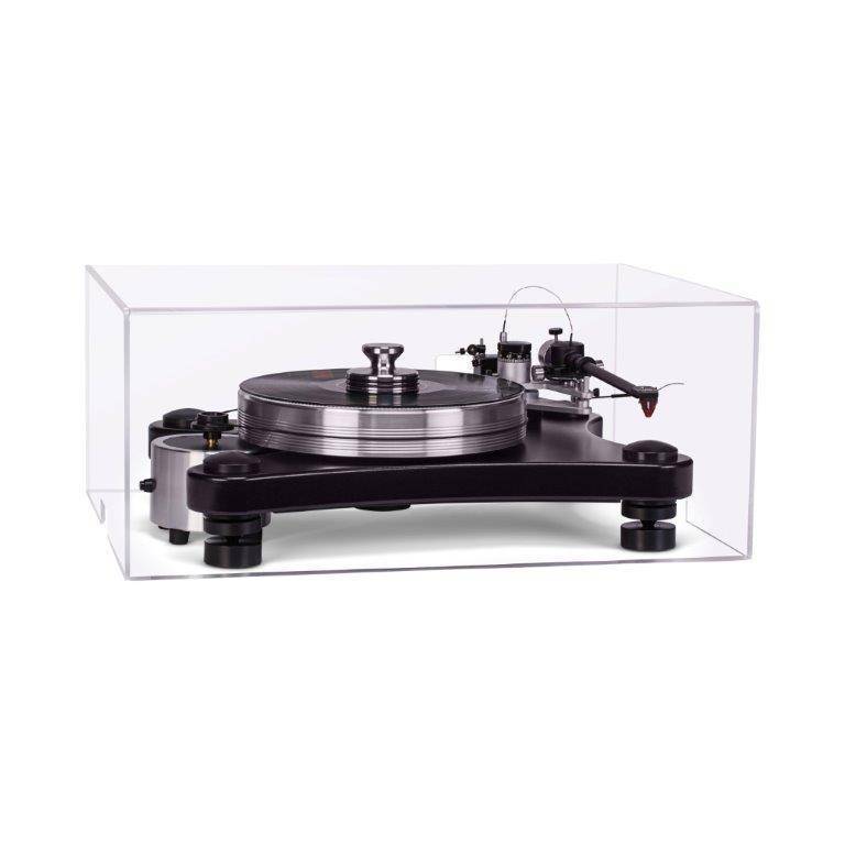 AudioShield Premium Turntable Dust Cover - Clear Vinyl Record Player Protector for LP, 33/78 RPM Turntables - Perfect for Home DJ Setup & Vinyl Collection Protection