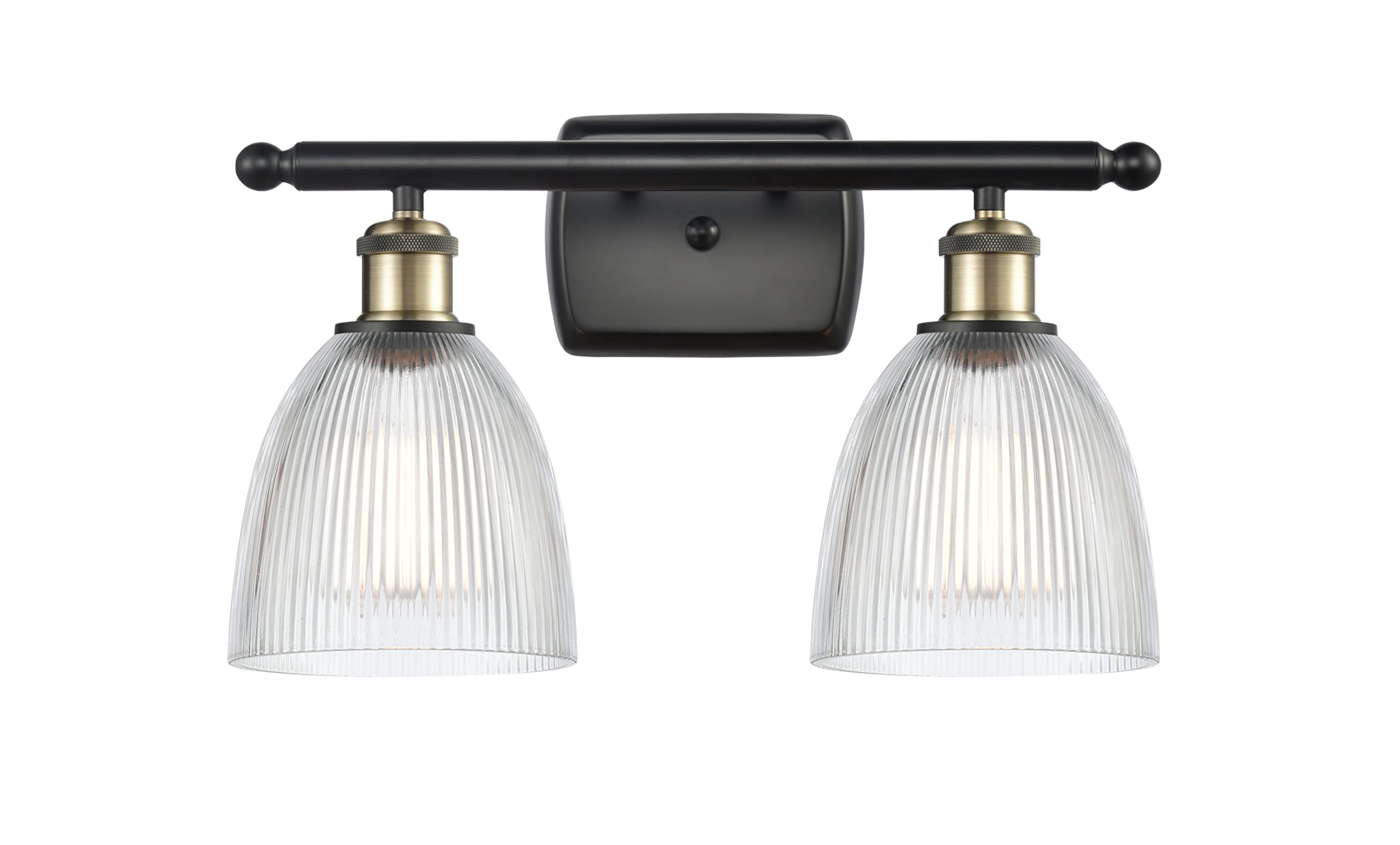 Innovations Lighting 516-2W-BAB-G382 Castile 2-Light Bathroom Vanity Light - Ballston Collection - Perfect for Modern Bathroom & Powder Room Decor