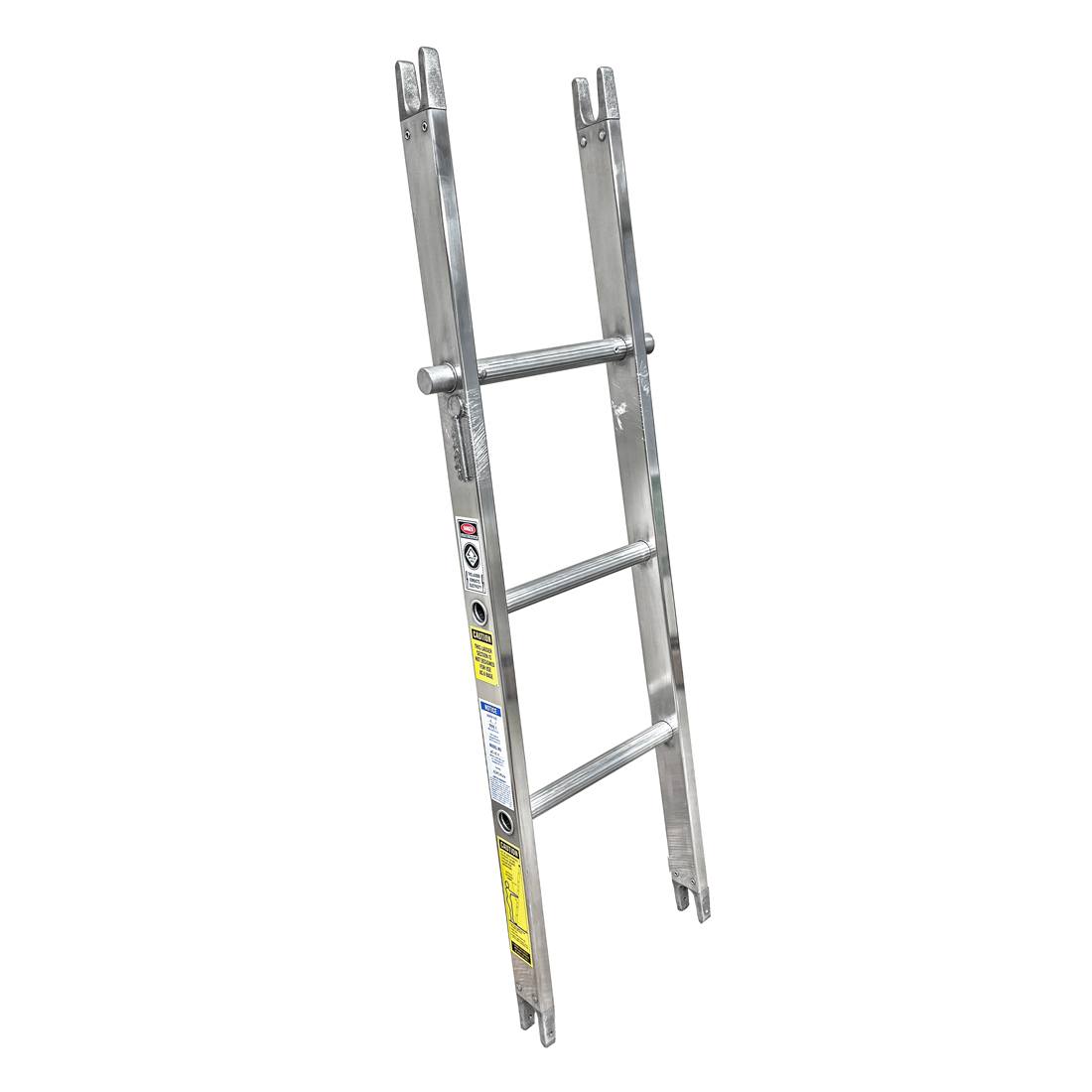 4 Foot Metallic Ladder Aluminum Center Section - Durable Extension Ladder Replacement Part for Home Improvement and Construction Projects