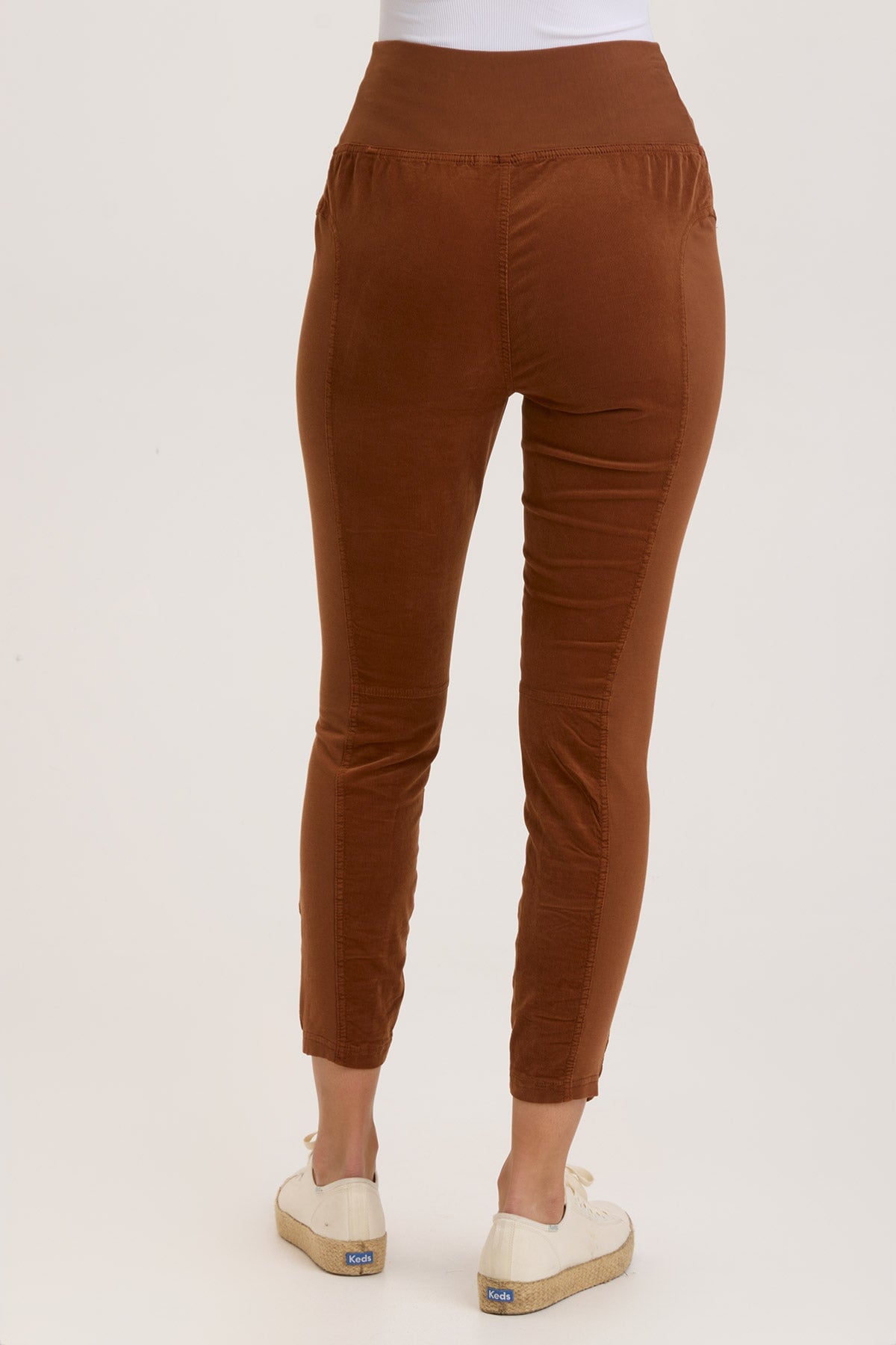 Stretchy High Waist Cord Penny Leggings for Women - Comfortable & Flattering Workout Pants for Yoga, Running & Everyday Wear