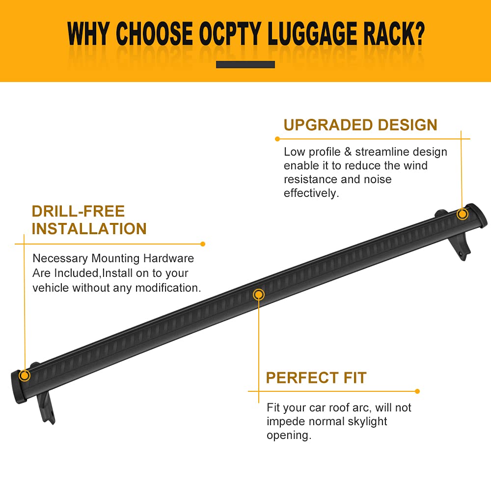 OCPTY Universal Cross Bars Roof Rack for Chevrolet Traverse 2018-2021 - Heavy Duty Aluminum Cargo Carrier for Luggage, Kayak, Canoe, Bike, Snowboard & Ski - Perfect for Road Trips, Camping & Outdoor Adventures
