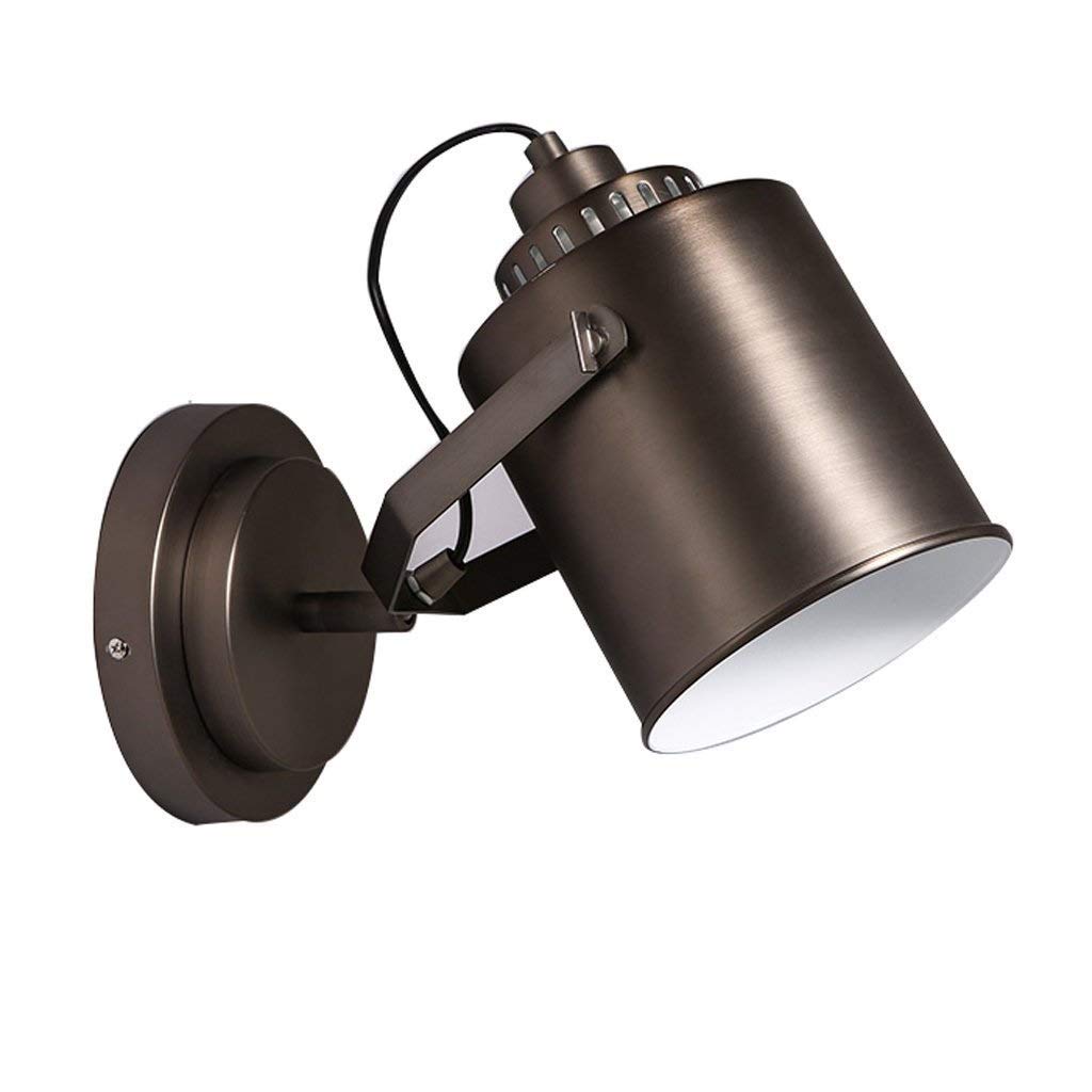 Vintage Industrial Wall Sconce - Single Head Wrought Iron Wall Lamp for Bedroom, Bar & Restaurant Decor - Rustic Edison Bulb Fixture with Adjustable Arm - Perfect for Ambient Lighting in Living Room, Hallway or Patio