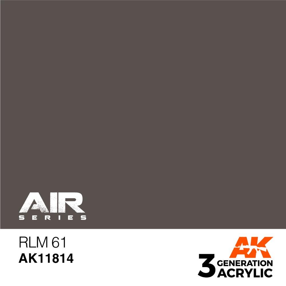 AK Interactive AK11814 Air Series RLM 61 Acrylic Paint - 17ml Bottle - 3rd Generation Formula - Perfect for Scale Model Painting & Airbrushing