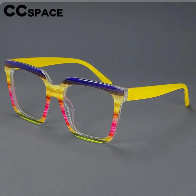 CCspace Women's Full Rim Large Square Reading Glasses R57090 - Stylish & Comfortable for Reading, Working, and Computer Use