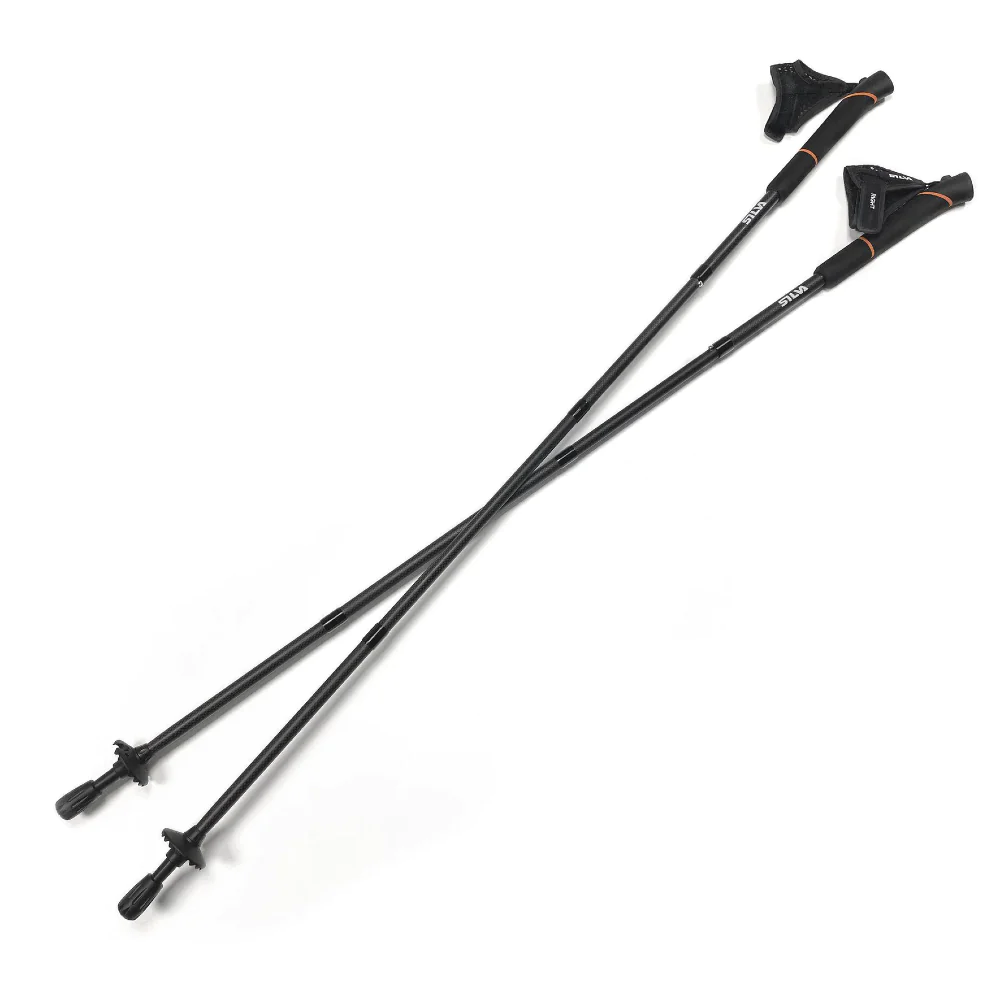 Silva Carbon Fiber Running Poles - Lightweight & Durable Trekking Hiking Sticks for Trail Running, Backpacking & Outdoor Adventures