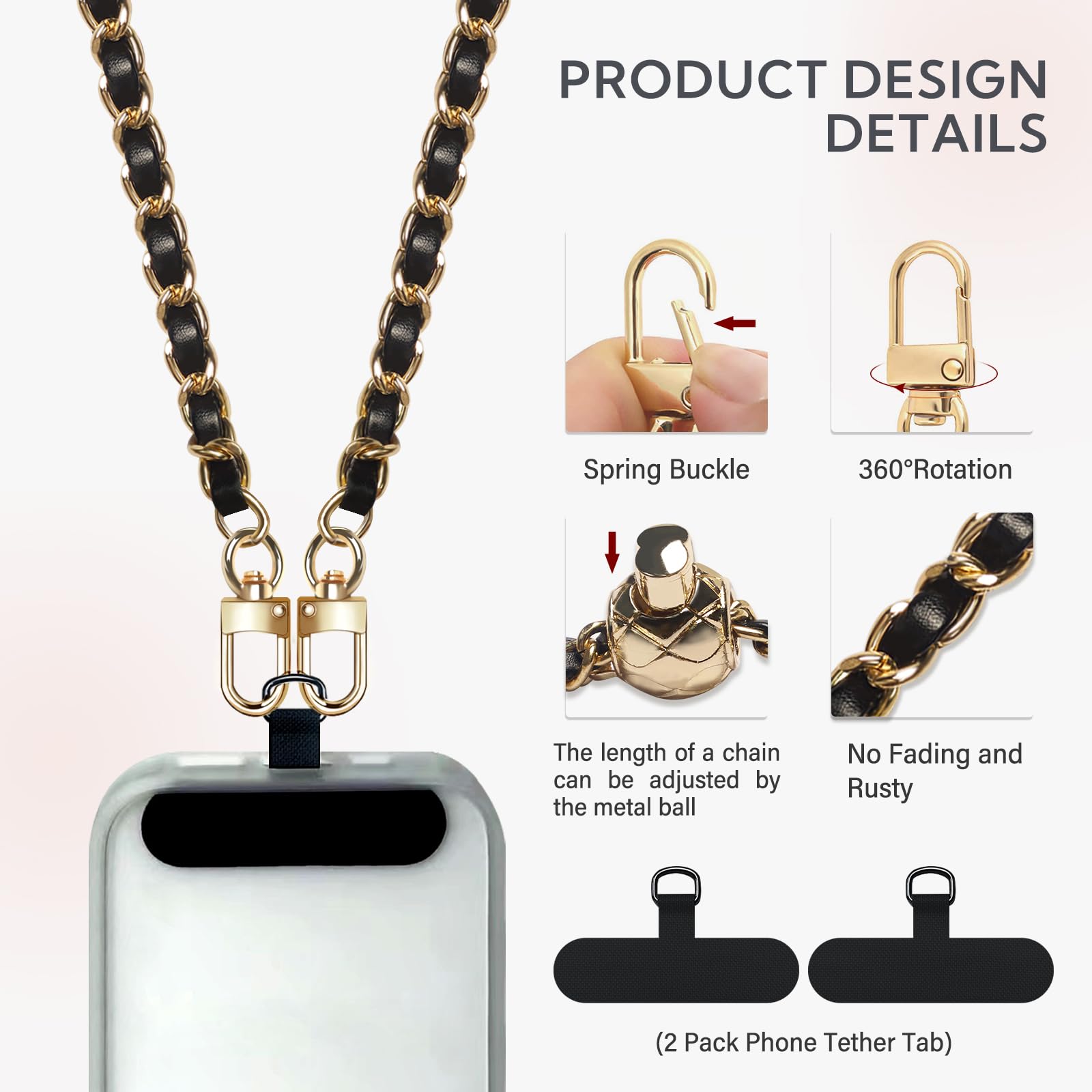 Universal Phone Lanyard with Adjustable Straps - for Smartphones & Crossbody Use