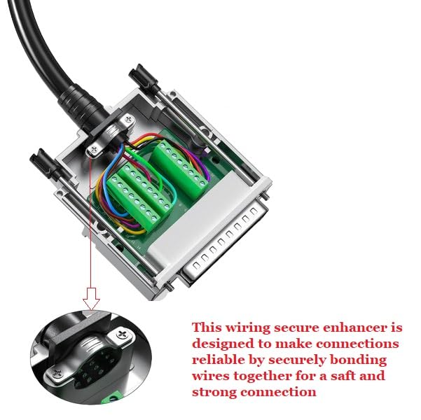 DB25 Male Solderless Shielded Metal Hood RS232 D-SUB Serial Adapter Connector - Breakout for Industrial Equipment & Computer Networking